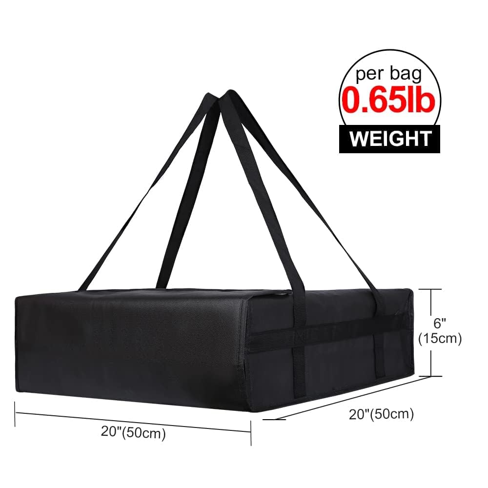Bodaon Insulated Pizza Delivery Bag, 20" x 20" x 6" Pizza Warmer Bags for Carry Hot, Food Warmers for Parties, Pizza Thermal Insulation, Pizza Carrier for Catering, Red, 1-Pack