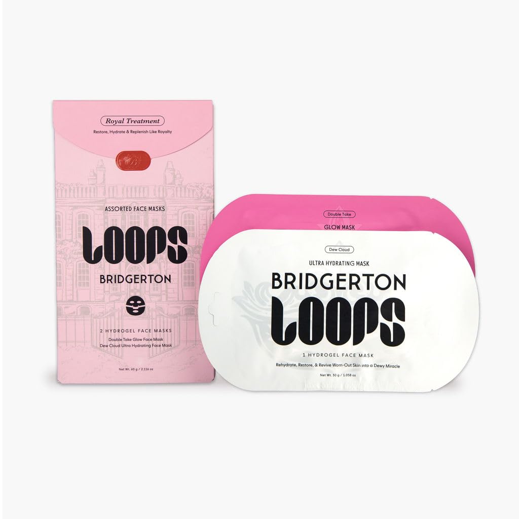 LOOPS VARIETY LOOP KIT - The Best Hydrogel Korean Face Masks for Every Skin Moment - Loops Face Mask - 5 Masks for Hydrating, Detoxifying, Repairing, Soothing, and Rejuvenating - All Skin Types 5pc