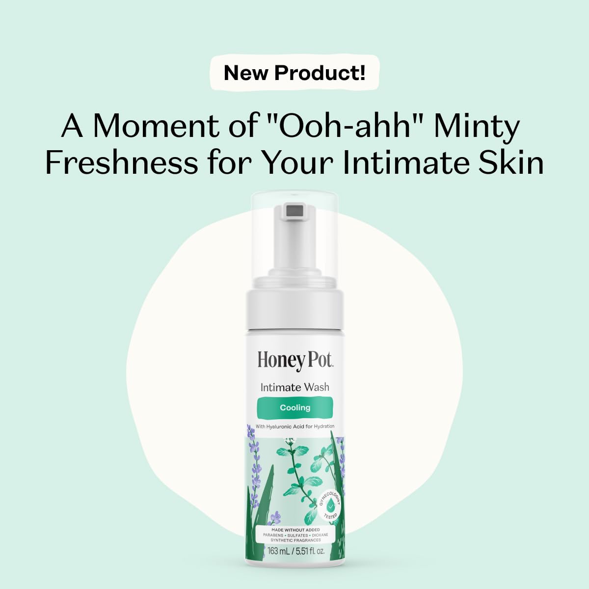 The Honey Pot Company - Feminine Wash - Herbal Infused - Sensitive Skin Types - PH Balanced Plant Based Hygiene Products - Sensitive w/Rosewater - 5.51 Fluid Oz.