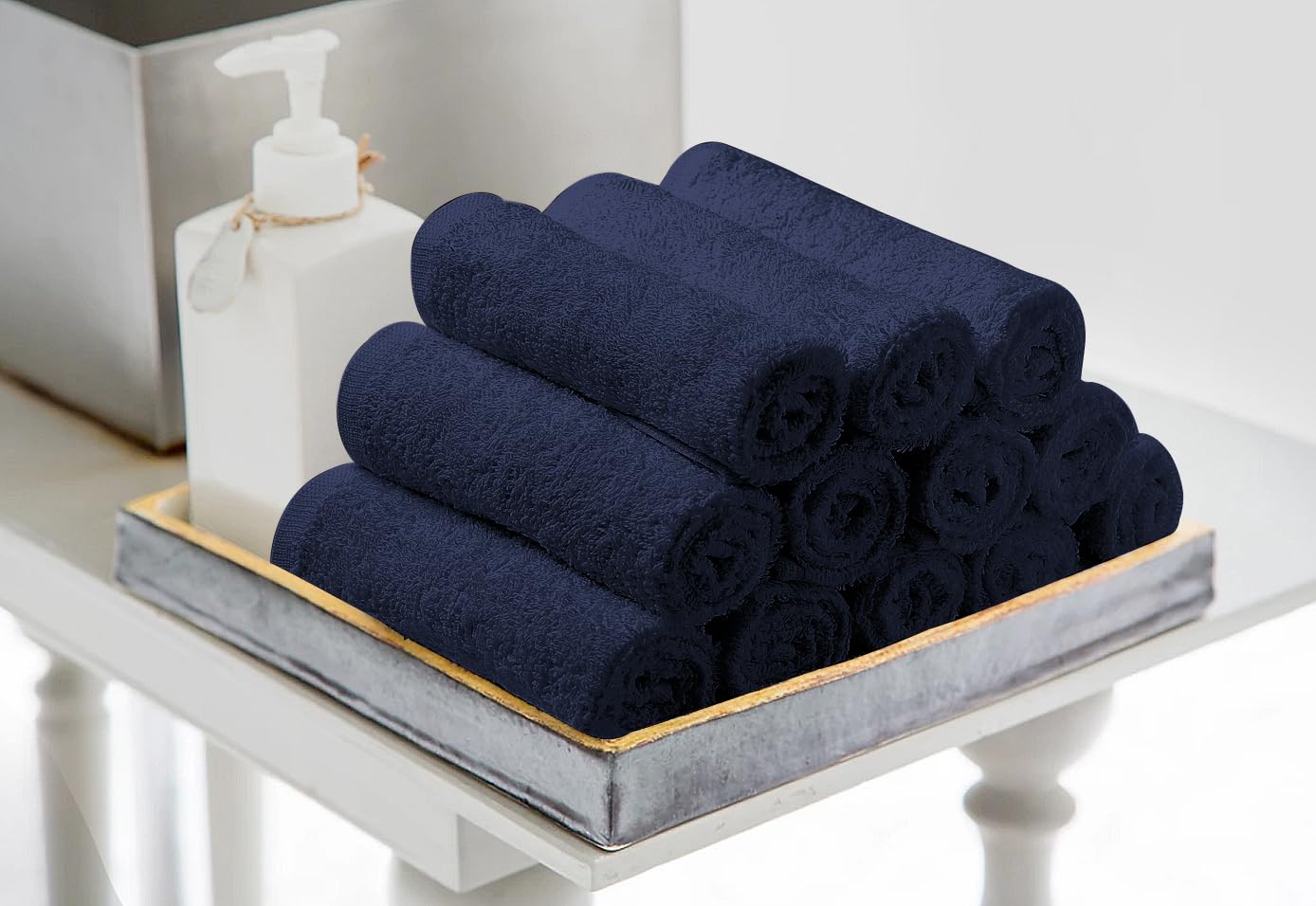 Avalon Towels Salon Towel - Pink Hand Towels Bulk Pack of 24 - 100% Cotton Absorbent Spa, Facial & Gym Towel for Working Out - 16x27 Inches (Not Bleach Proof)