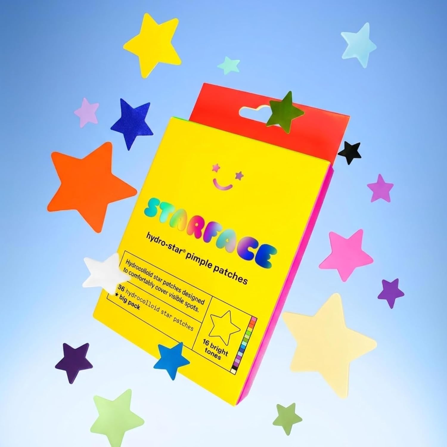 Starface Hydro-Star Holographic Pimple Patch Refills, Hydrocolloid, Dermatologist Tested, Covers and Protects Spots, Absorbs Pimple Gunk, Vegan, Cruelty-Free Skincare, Amazon Exclusive (36 Count)