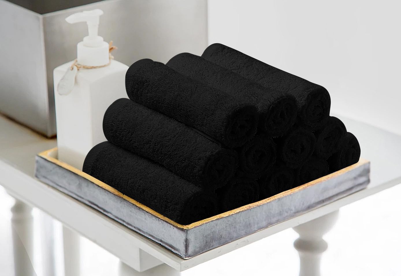 Avalon Towels Salon Towel - Pink Hand Towels Bulk Pack of 24 - 100% Cotton Absorbent Spa, Facial & Gym Towel for Working Out - 16x27 Inches (Not Bleach Proof)