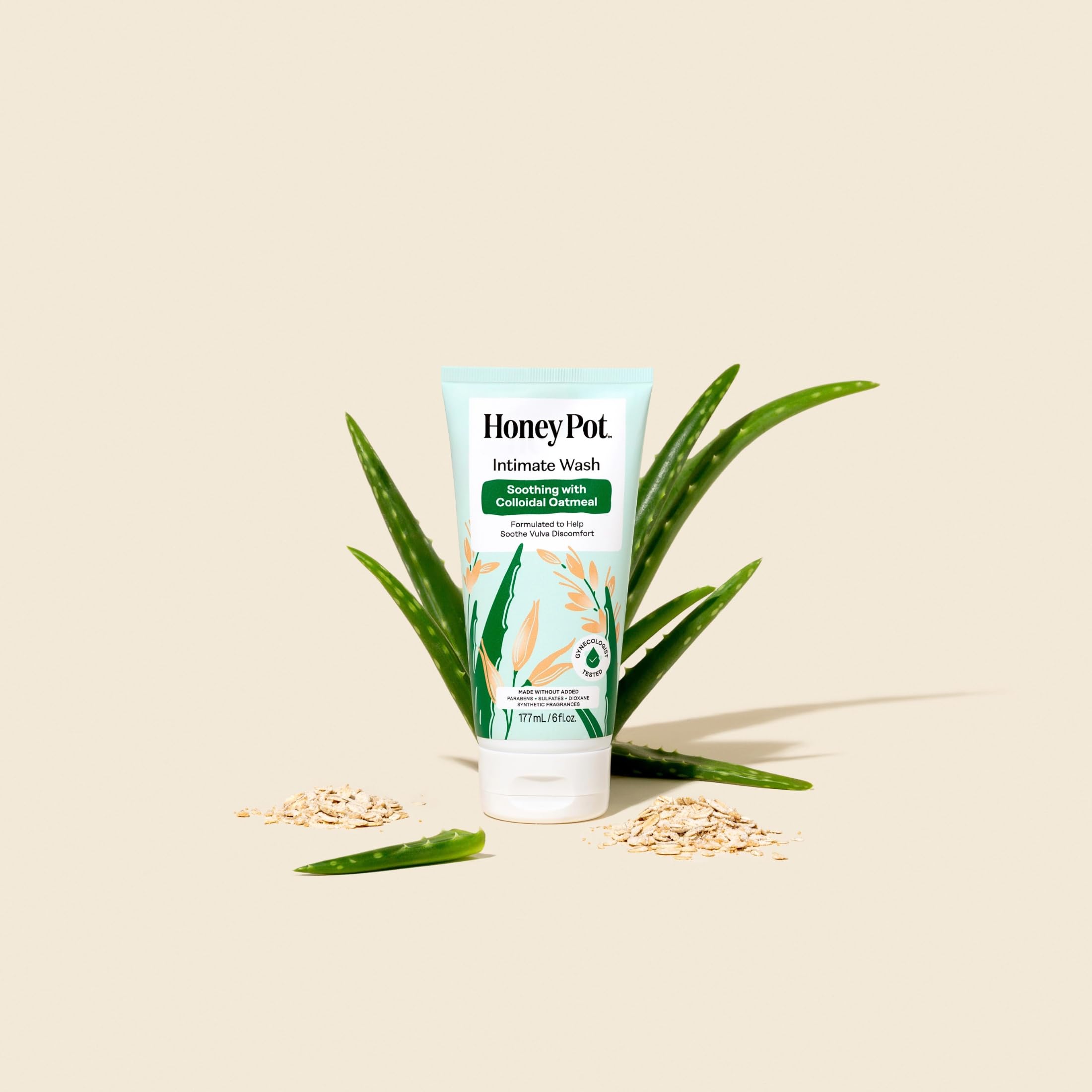 The Honey Pot Company - Feminine Wash - Herbal Infused - Sensitive Skin Types - PH Balanced Plant Based Hygiene Products - Sensitive w/Rosewater - 5.51 Fluid Oz.