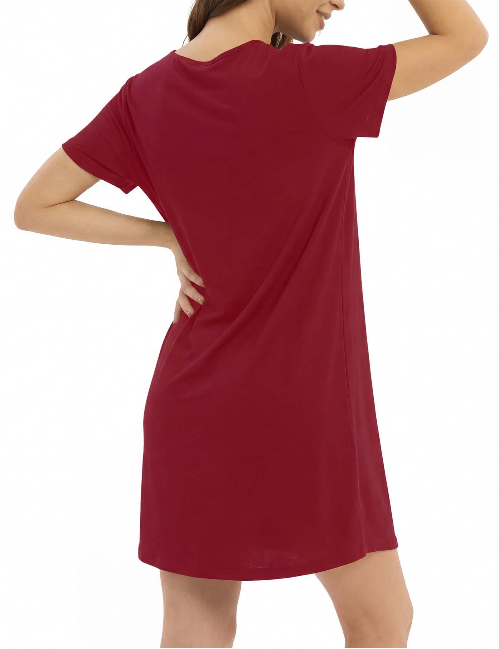 3 Pack Nightgowns for Women Short Sleeve Womens Sleep Shirts Soft NightShirt Pajama Dress Casual Sleepwear