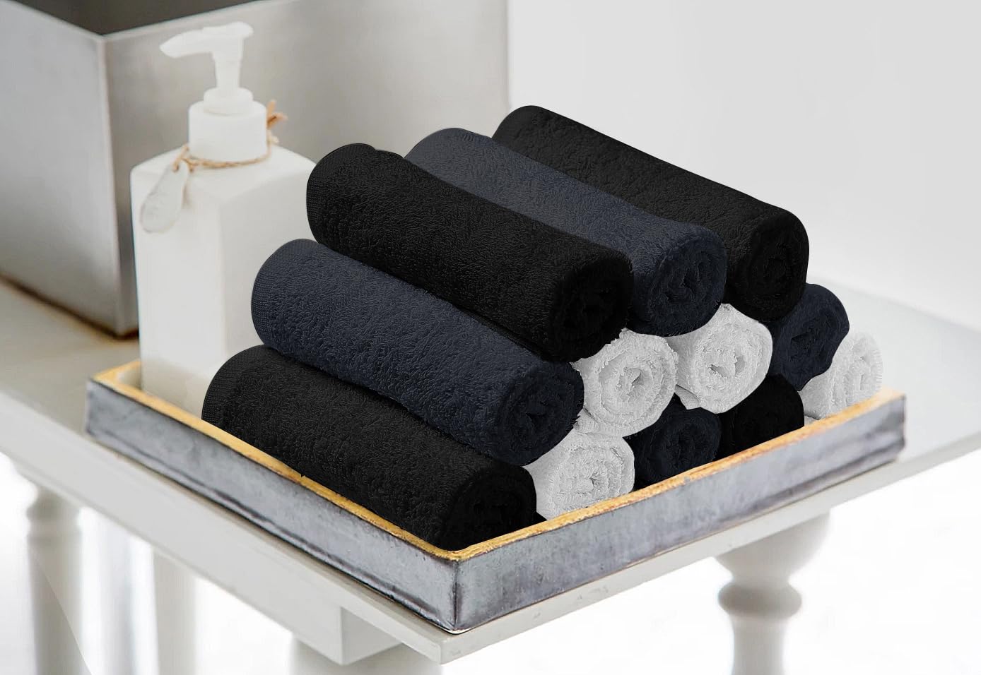 Avalon Towels Salon Towel - Pink Hand Towels Bulk Pack of 24 - 100% Cotton Absorbent Spa, Facial & Gym Towel for Working Out - 16x27 Inches (Not Bleach Proof)
