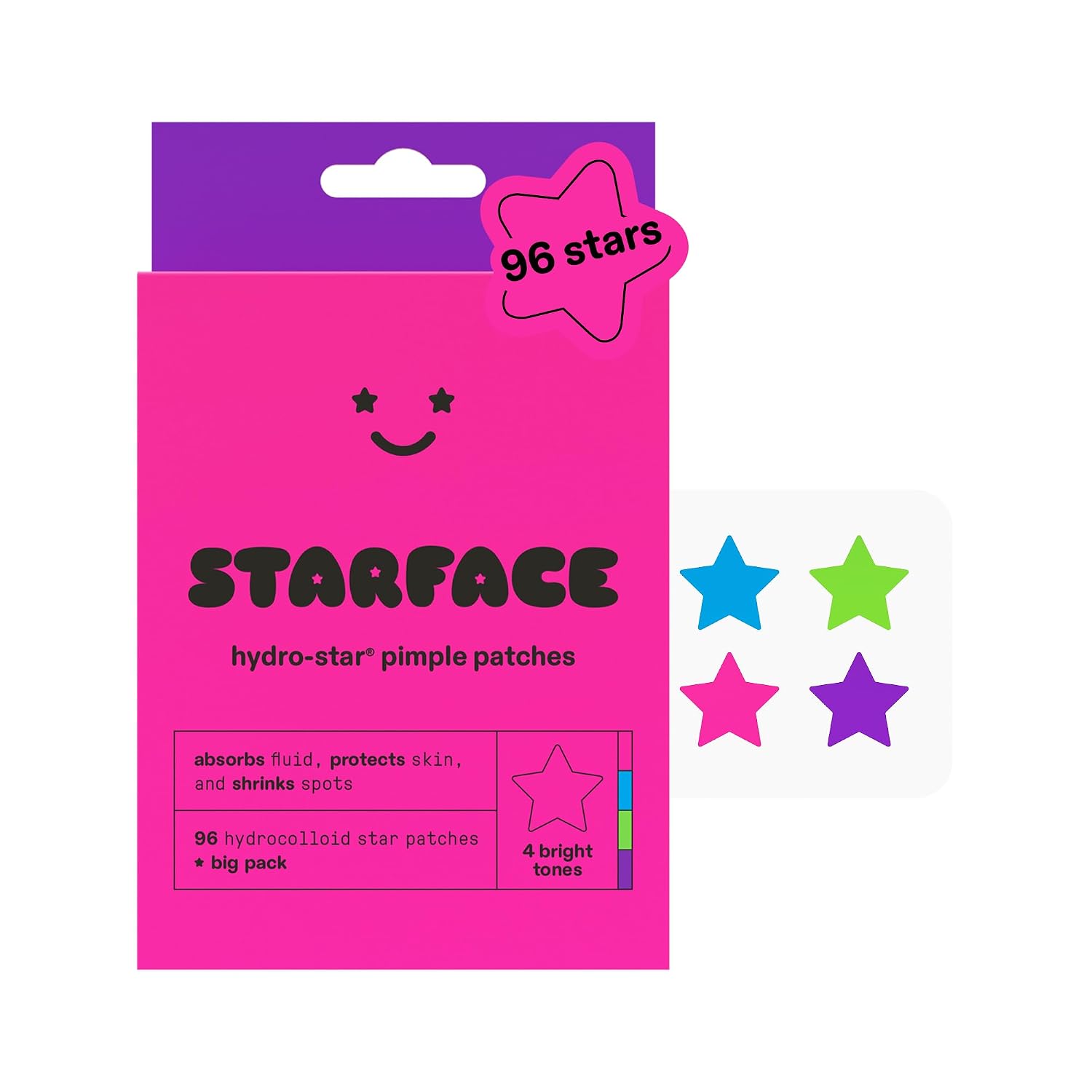 Starface Hydro-Star Holographic Pimple Patch Refills, Hydrocolloid, Dermatologist Tested, Covers and Protects Spots, Absorbs Pimple Gunk, Vegan, Cruelty-Free Skincare, Amazon Exclusive (36 Count)