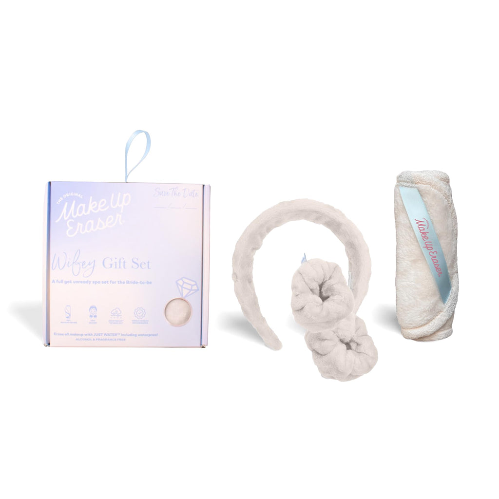 Drip Eraser by The Original Makeup Eraser, Absorbent Headband and Wristbands Collect Water During Face Washing, 3 Piece Spa Set, One Size Fits Most, Original Pink