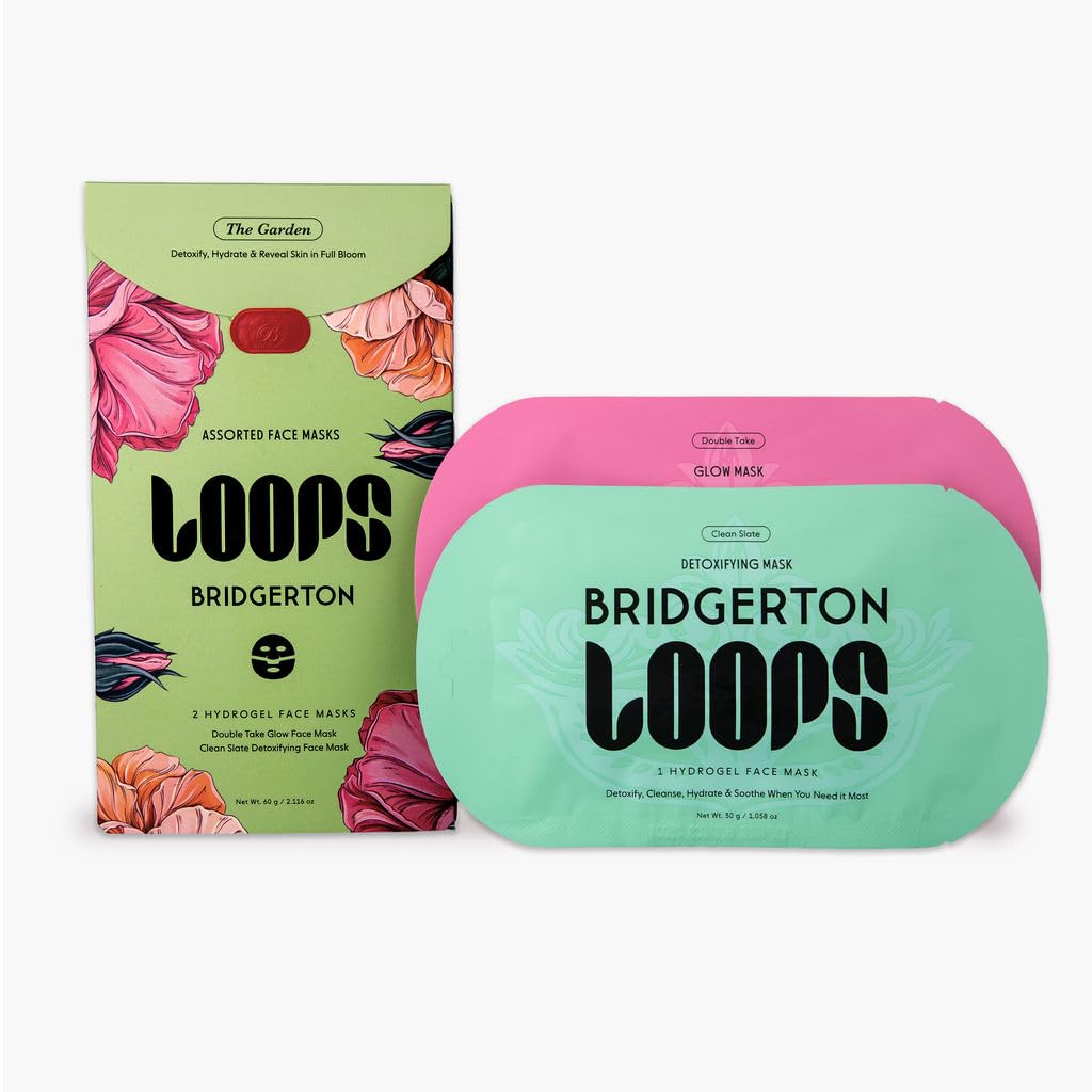LOOPS VARIETY LOOP KIT - The Best Hydrogel Korean Face Masks for Every Skin Moment - Loops Face Mask - 5 Masks for Hydrating, Detoxifying, Repairing, Soothing, and Rejuvenating - All Skin Types 5pc