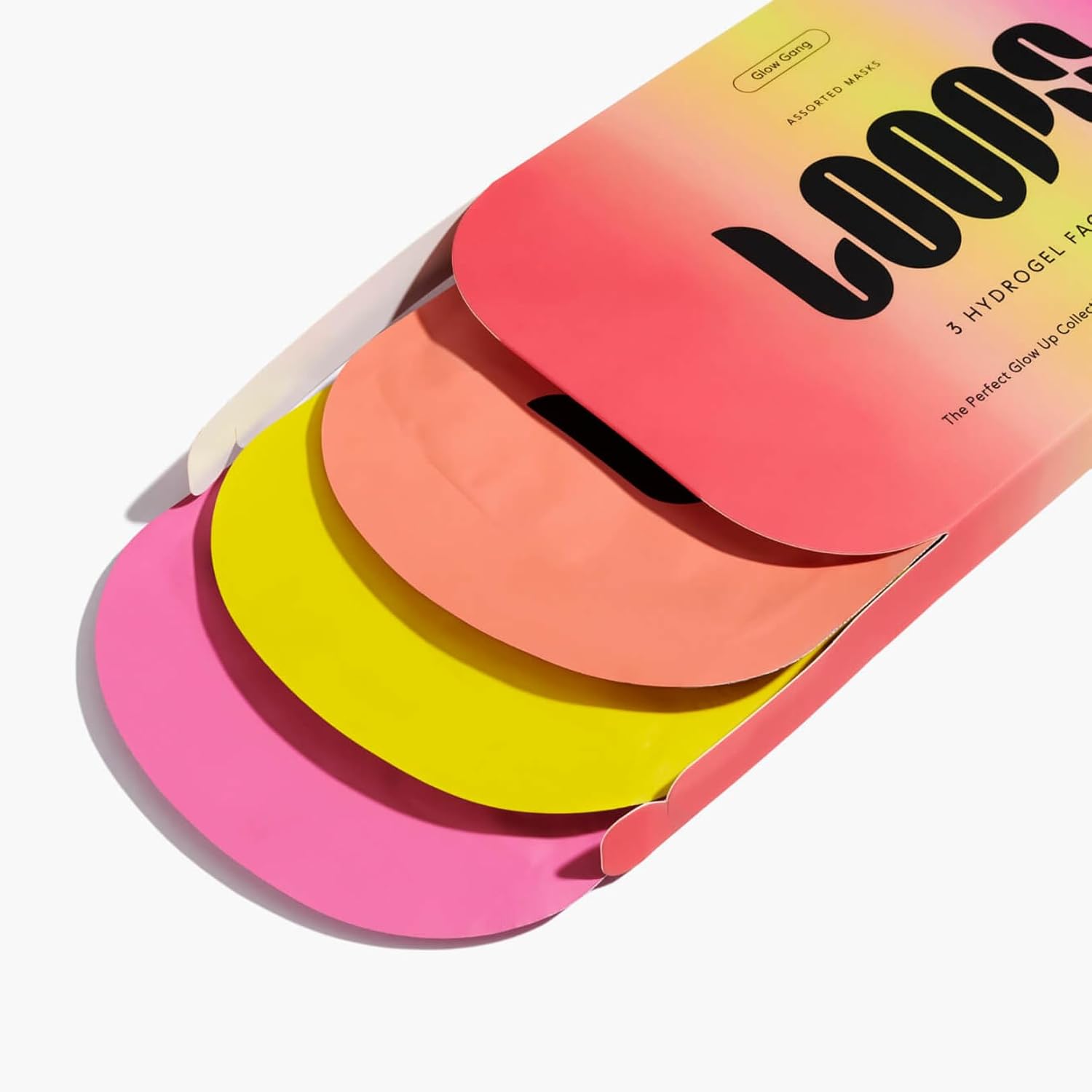 LOOPS Glow Gang Korean Face Mask Set – Weekly Reset for Rejuvenation, Double Take for Energized Skin, Sunrise Service for – Hydrating and Pore Refining – Safe for Sensitive Skin - 3pc