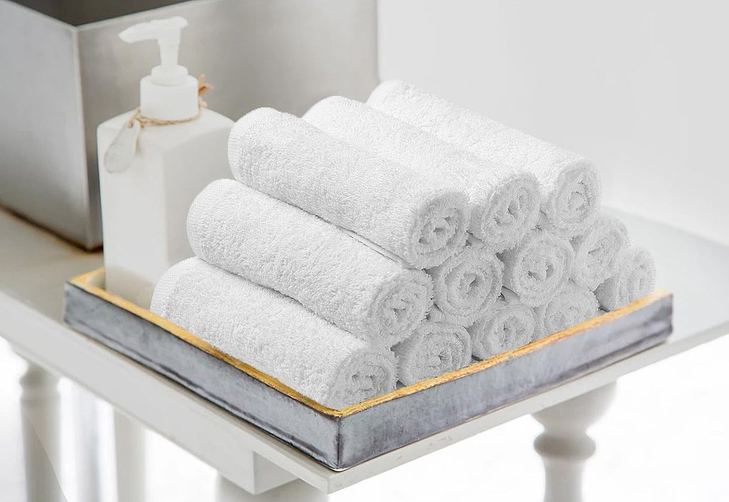 Avalon Towels Salon Towel - Pink Hand Towels Bulk Pack of 24 - 100% Cotton Absorbent Spa, Facial & Gym Towel for Working Out - 16x27 Inches (Not Bleach Proof)