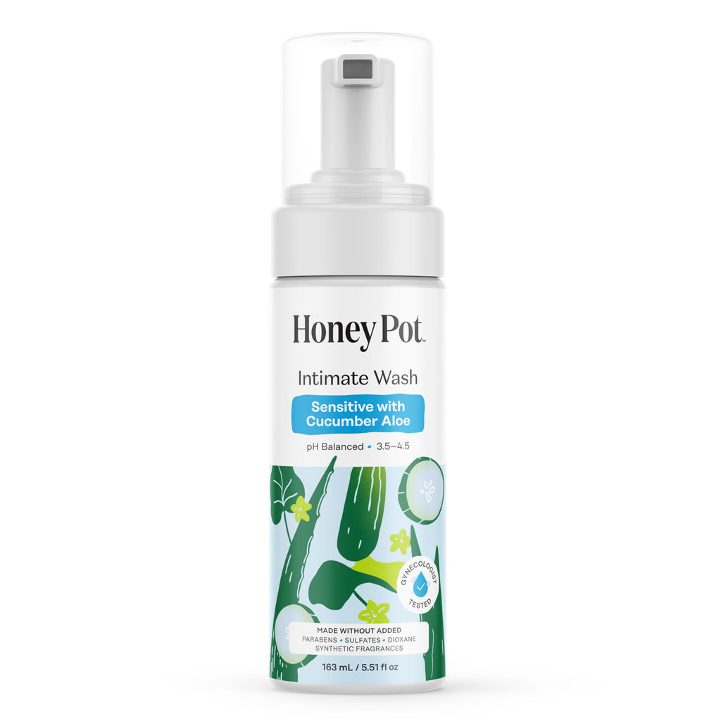 The Honey Pot Company - Feminine Wash - Herbal Infused - Sensitive Skin Types - PH Balanced Plant Based Hygiene Products - Sensitive w/Rosewater - 5.51 Fluid Oz.