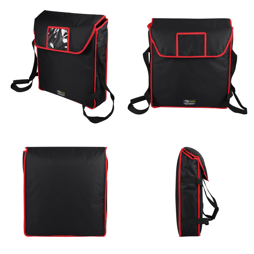 Pizza Bags for Delivery 20" X 20" X 6" - Moisture-Free, Professional Thermal Pizza Warmer, Heavy-Duty Pizza Delivery Bag, Suitable for Restaurants,Picnic Uber Eats & Door Dash（Silver）