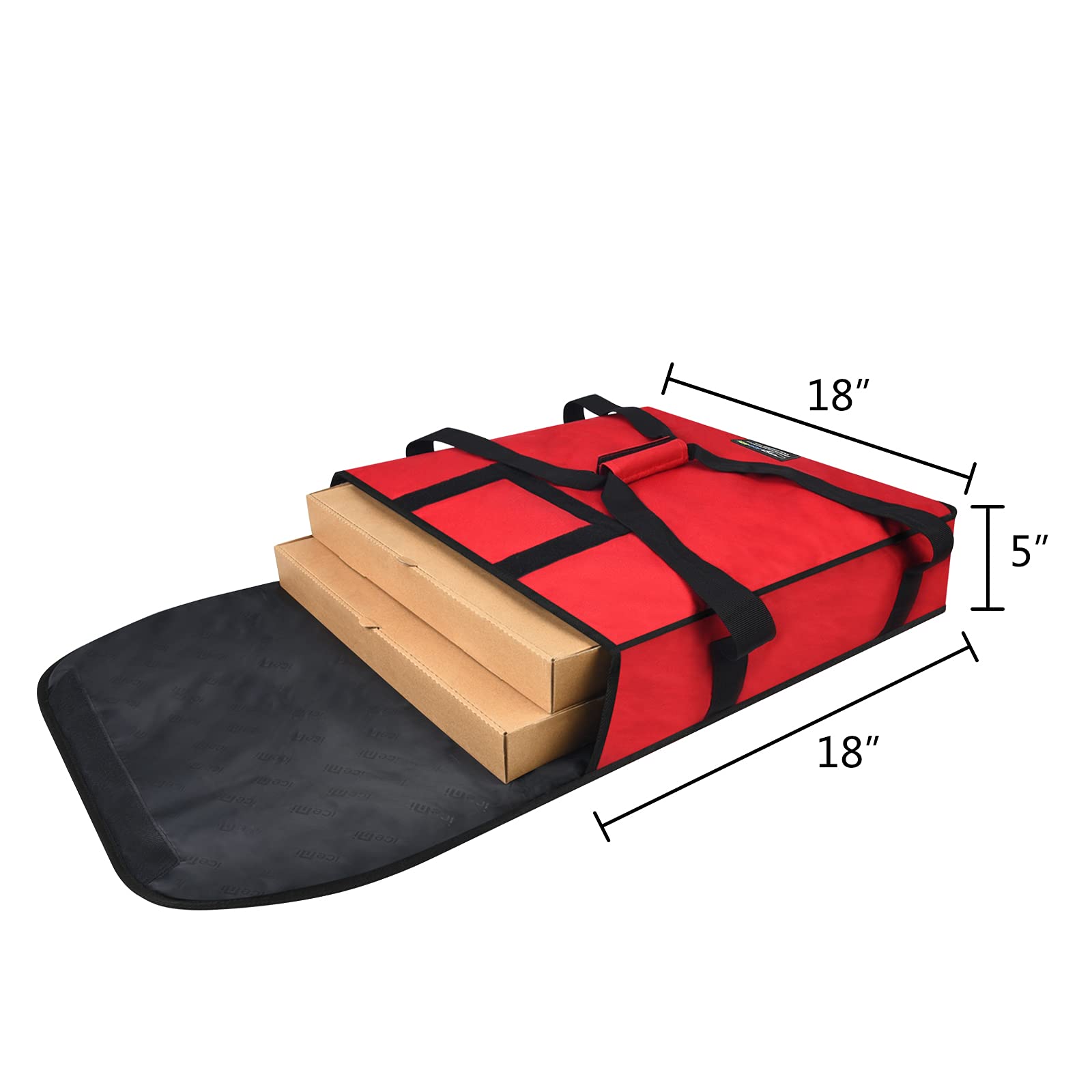 Pizza Bags for Delivery 20" X 20" X 6" - Moisture-Free, Professional Thermal Pizza Warmer, Heavy-Duty Pizza Delivery Bag, Suitable for Restaurants,Picnic Uber Eats & Door Dash（Silver）