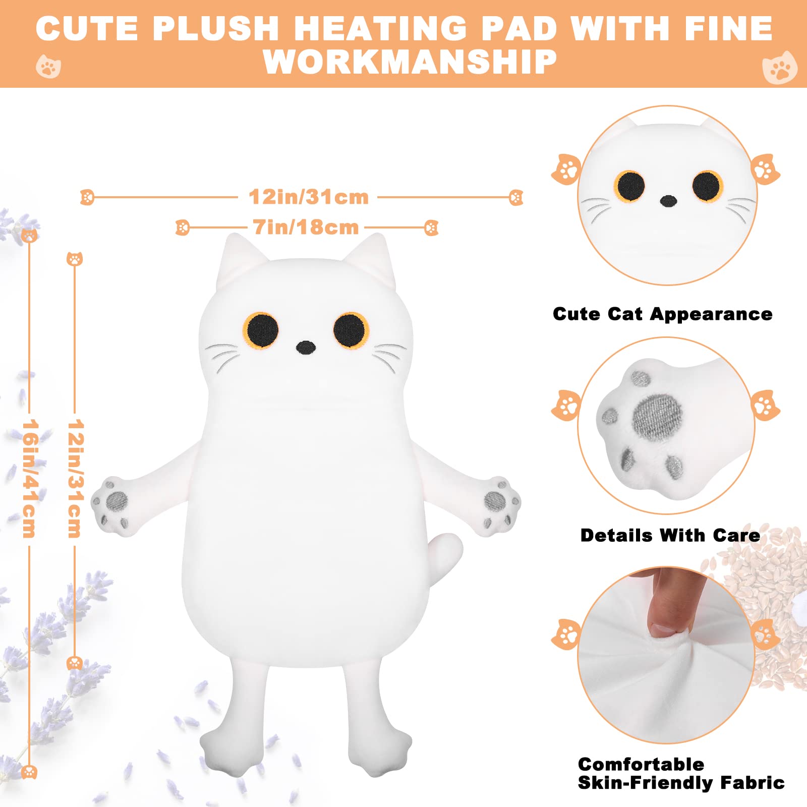 Microwavable Heating Pads for Cramps, Cute Microwave Heating Pad Period Cramps Pain Relief for Women & Girls, Stuffed Animals Moist Heat Pad for Menstrual-Washable Heat Pack (Purple Axolotl)