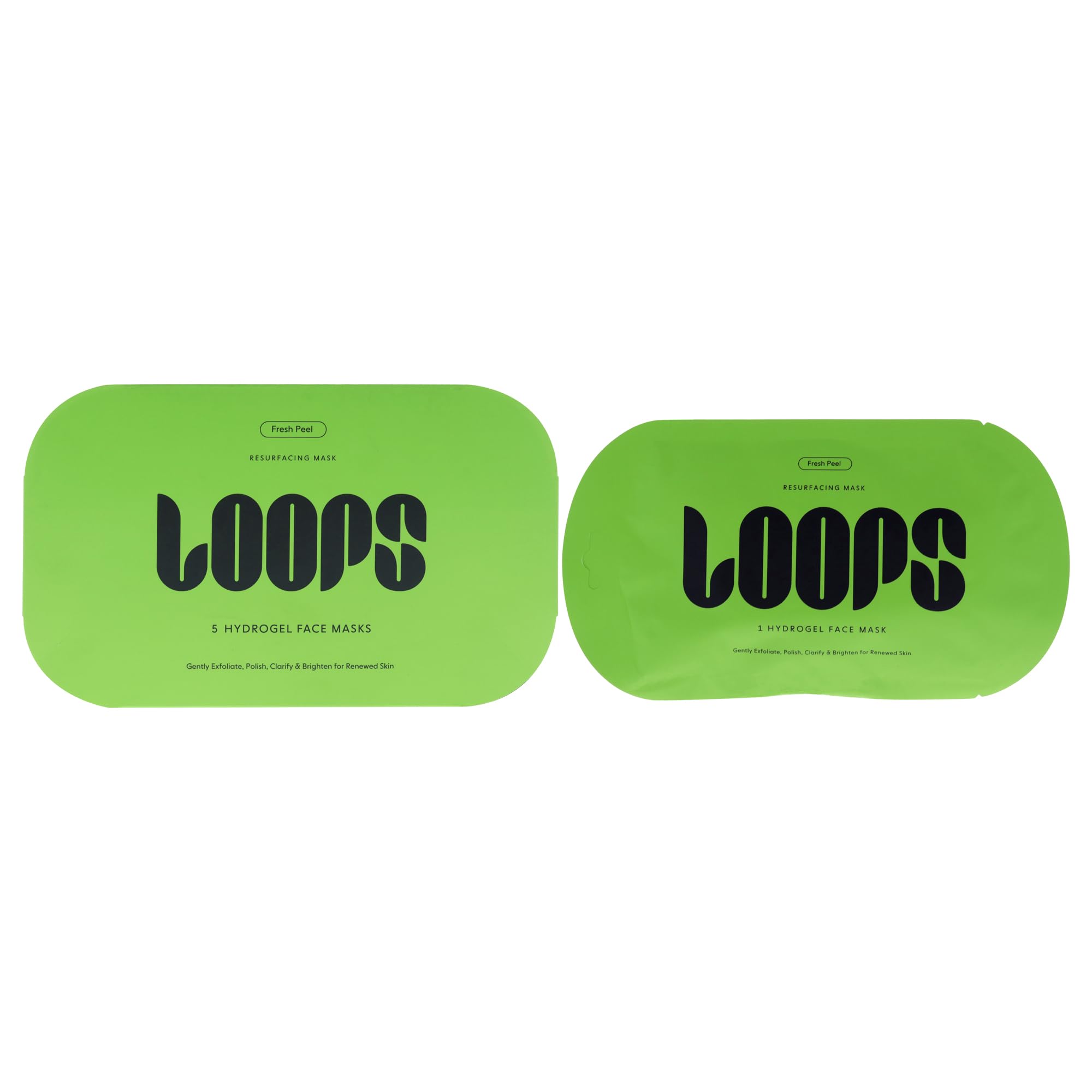 LOOPS VARIETY LOOP KIT - The Best Hydrogel Korean Face Masks for Every Skin Moment - Loops Face Mask - 5 Masks for Hydrating, Detoxifying, Repairing, Soothing, and Rejuvenating - All Skin Types 5pc