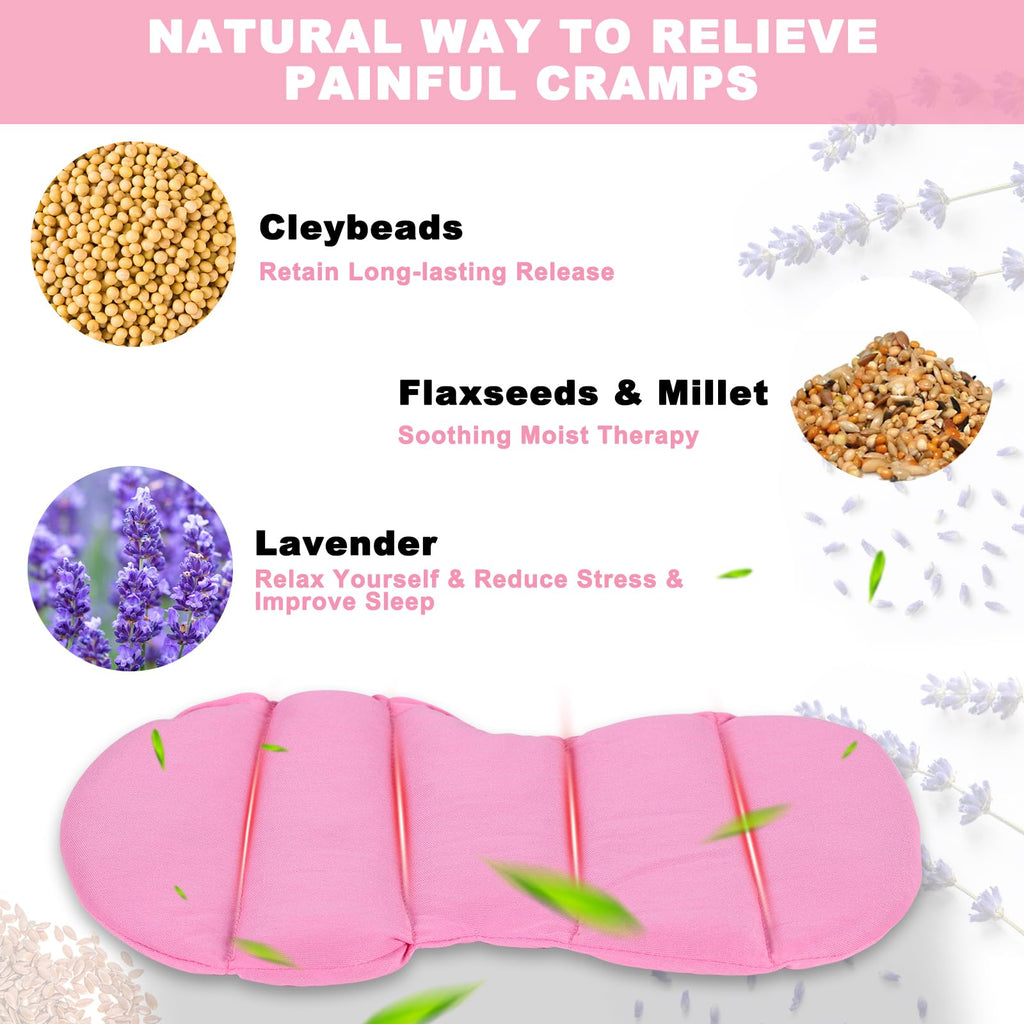 Microwavable Heating Pads for Cramps, Cute Microwave Heating Pad Period Cramps Pain Relief for Women & Girls, Stuffed Animals Moist Heat Pad for Menstrual-Washable Heat Pack (Purple Axolotl)