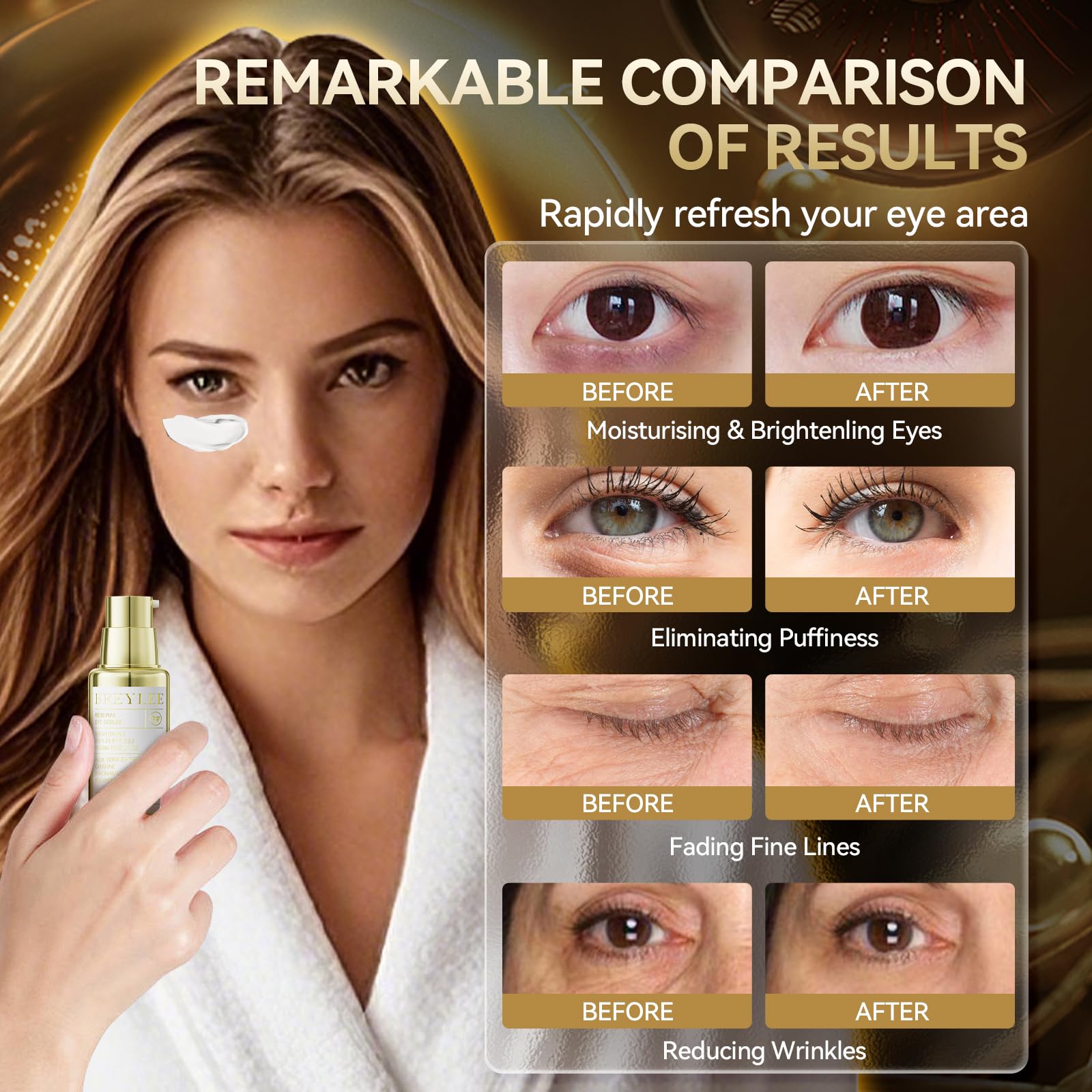 BREYLEE Aloe Vera Eye Masks– 60 Pcs - Puffy Eyes and Dark Circles Treatments – Look Younger and Reduce Wrinkles and Fine Lines Undereye, Improve and Firm eye Skin - Pure Natural Material Extraction