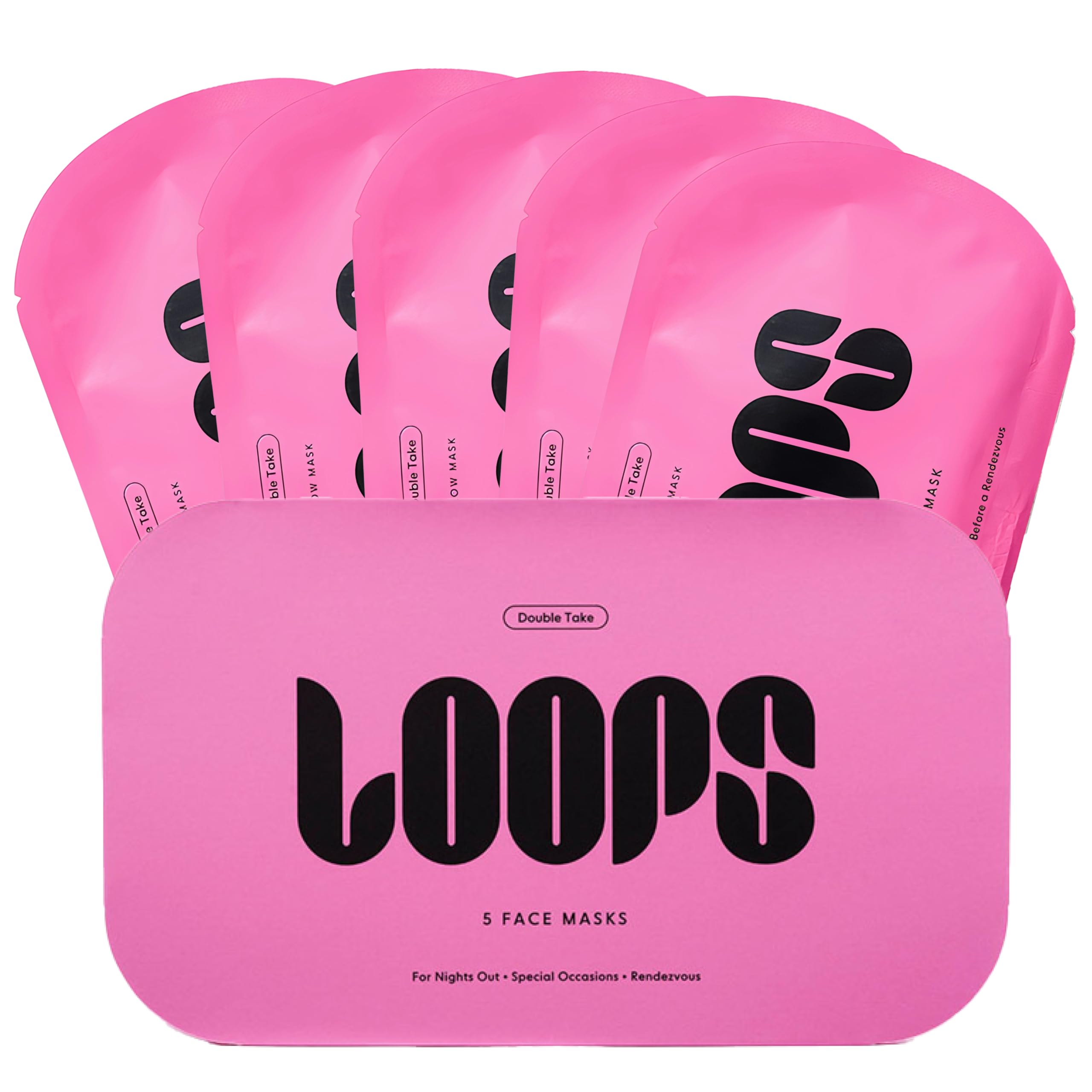 LOOPS VARIETY LOOP KIT - The Best Hydrogel Korean Face Masks for Every Skin Moment - Loops Face Mask - 5 Masks for Hydrating, Detoxifying, Repairing, Soothing, and Rejuvenating - All Skin Types 5pc