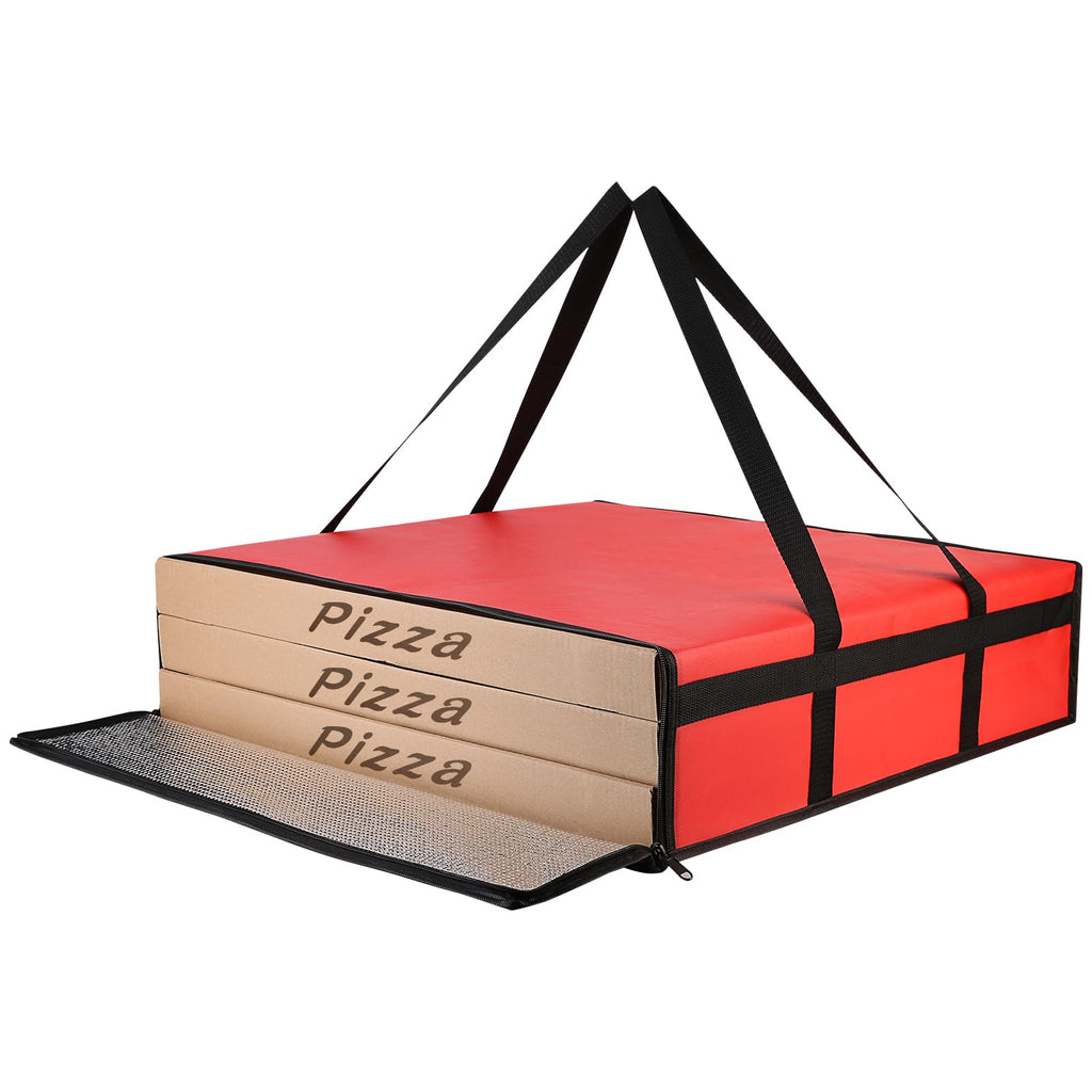 Bodaon Insulated Pizza Delivery Bag, 20" x 20" x 6" Pizza Warmer Bags for Carry Hot, Food Warmers for Parties, Pizza Thermal Insulation, Pizza Carrier for Catering, Red, 1-Pack