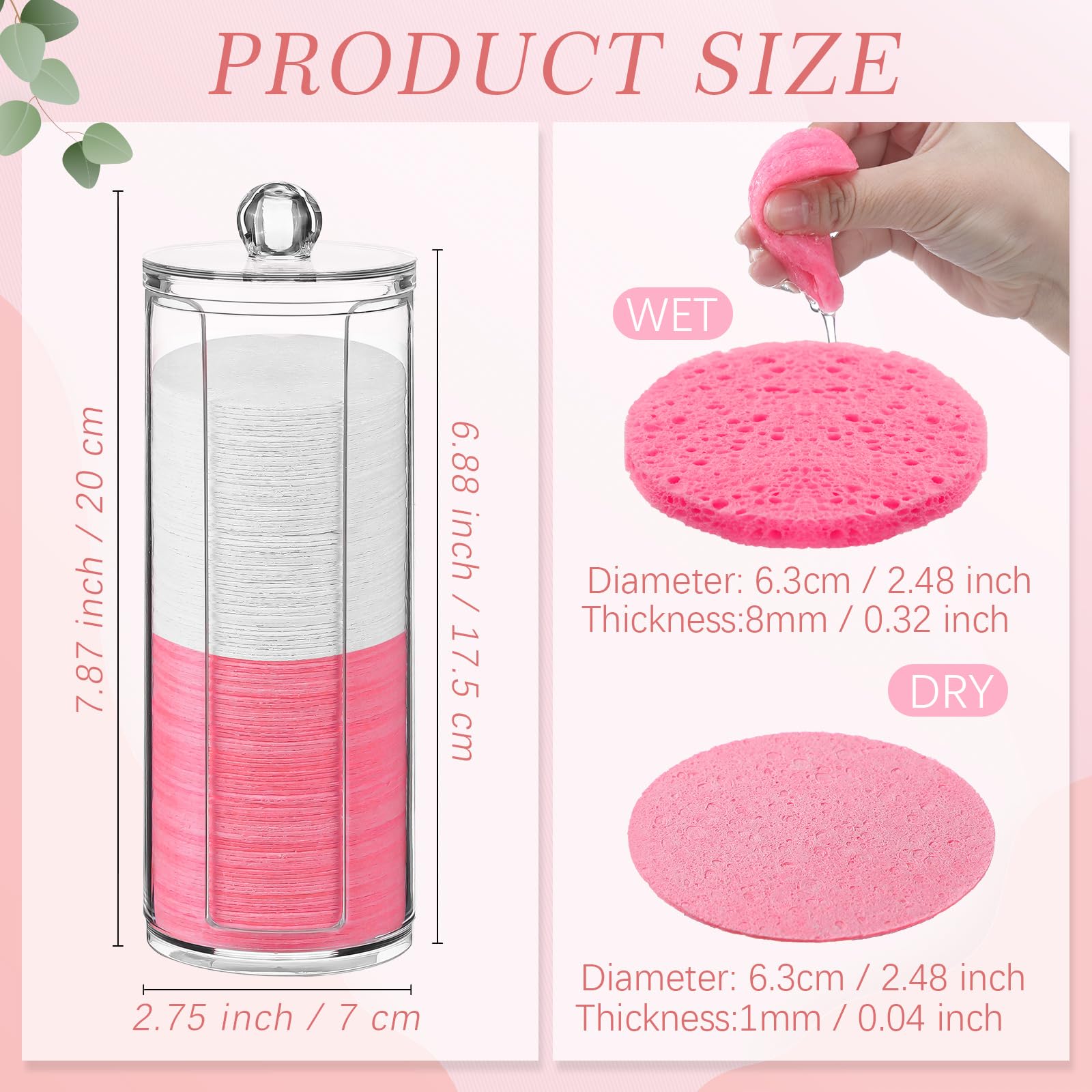 Sieral 120 Pcs Compressed Facial Sponges for Women with Container Disposable Face Sponge Pads for Mask Washing Face Cleansing Exfoliating Pore Esthetician Makeup Removal(Heart,Multicolor)