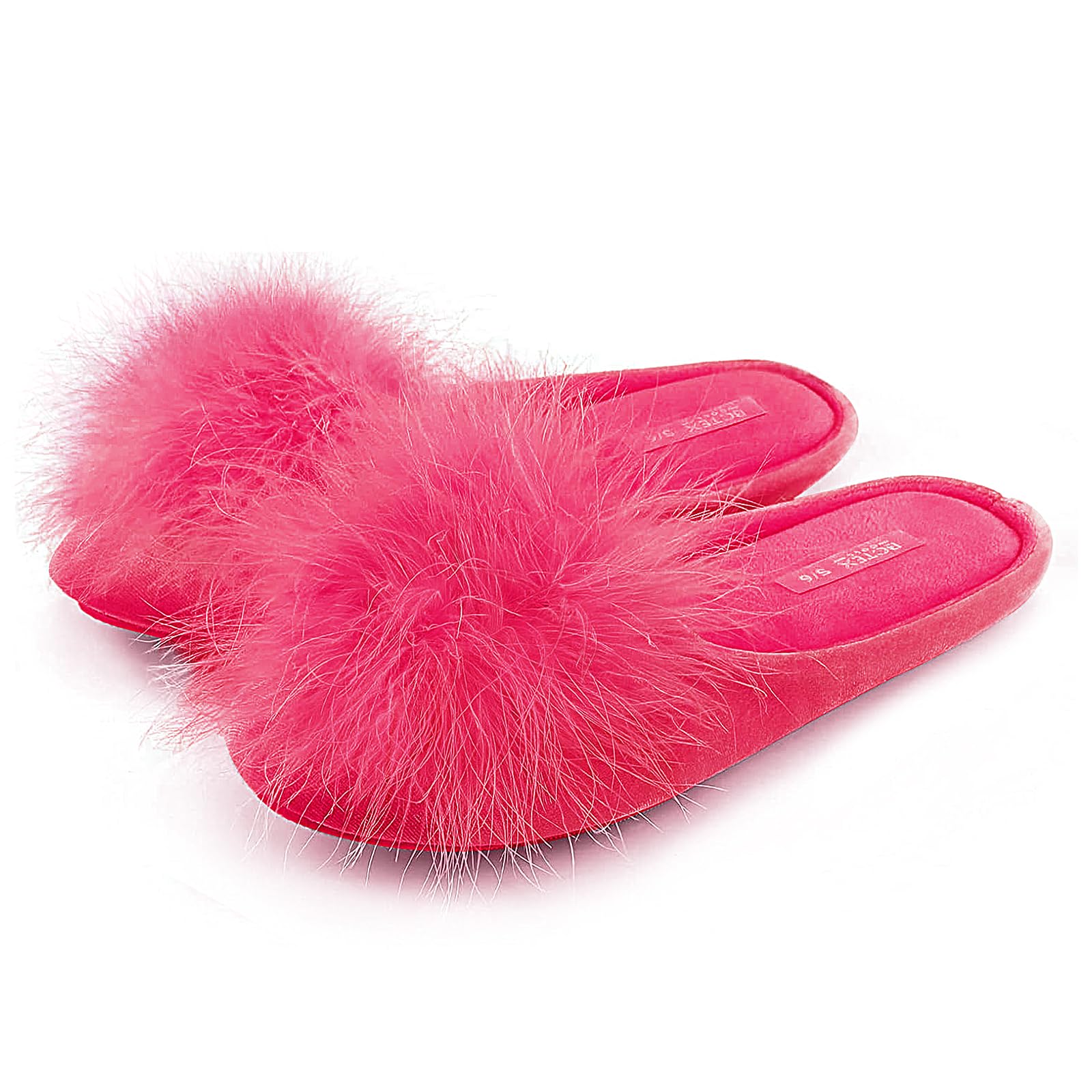 BCTEX COLL Women's Cozy Velvet Memory Foam House Slipper, Ladies Fuzzy Bedroom Slipper Non-slip Sole