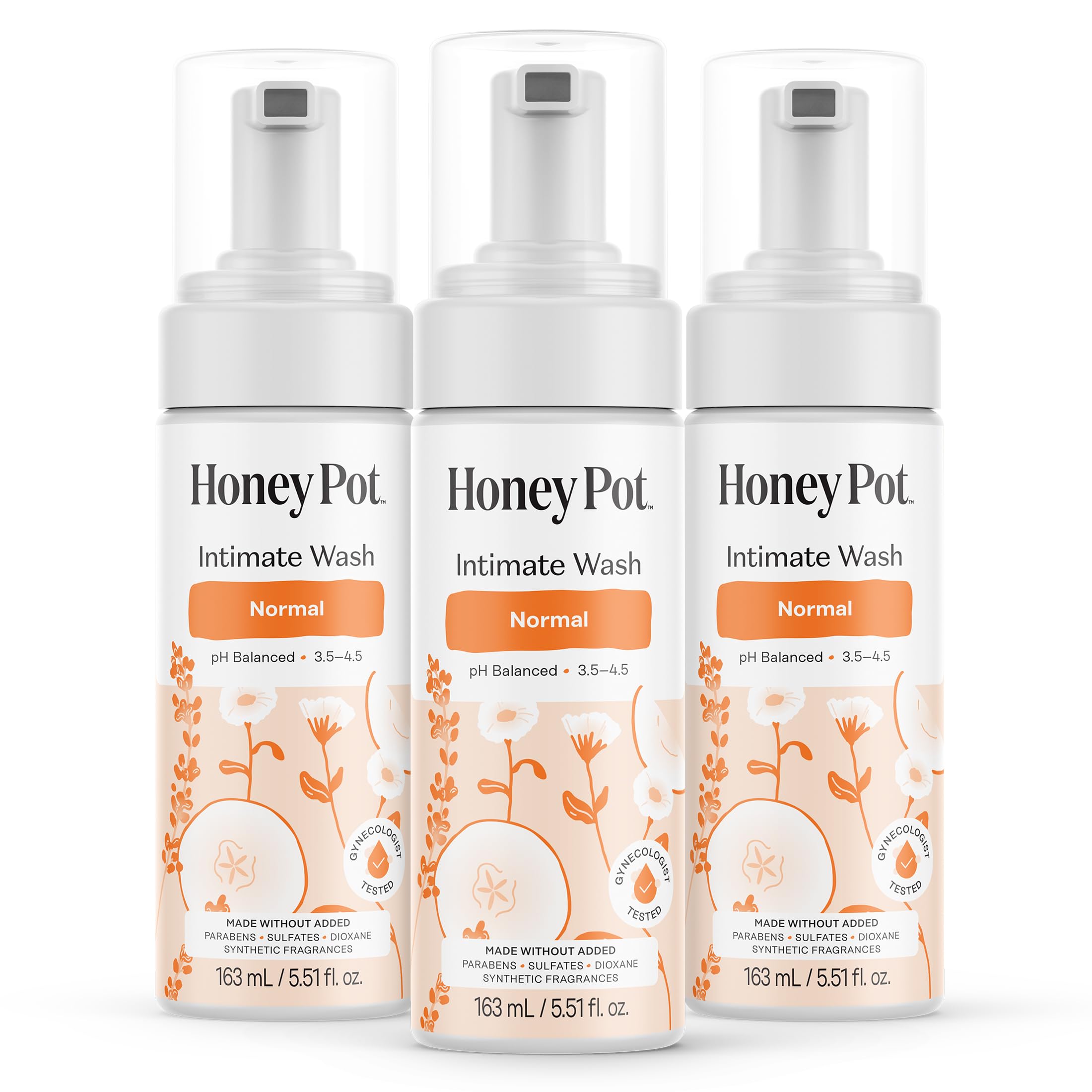 The Honey Pot Company - Feminine Wash - Herbal Infused - Sensitive Skin Types - PH Balanced Plant Based Hygiene Products - Sensitive w/Rosewater - 5.51 Fluid Oz.