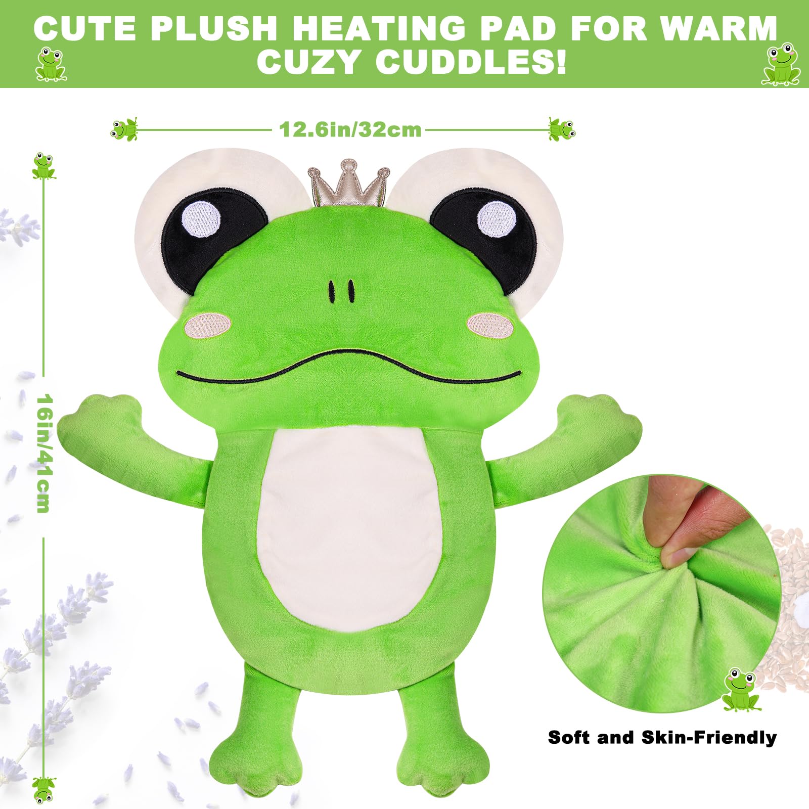Microwavable Heating Pads for Cramps, Cute Microwave Heating Pad Period Cramps Pain Relief for Women & Girls, Stuffed Animals Moist Heat Pad for Menstrual-Washable Heat Pack (Purple Axolotl)
