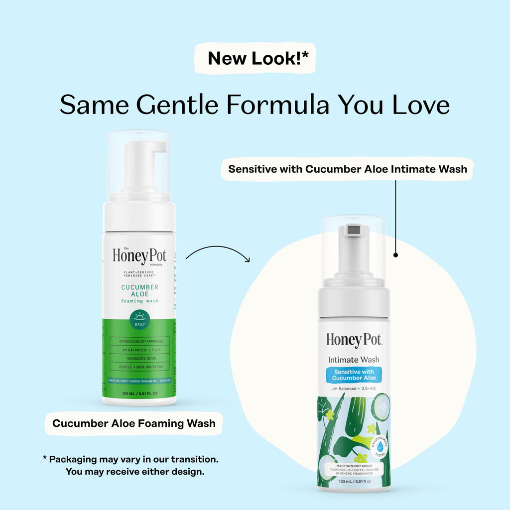 The Honey Pot Company - Feminine Wash - Herbal Infused - Sensitive Skin Types - PH Balanced Plant Based Hygiene Products - Sensitive w/Rosewater - 5.51 Fluid Oz.