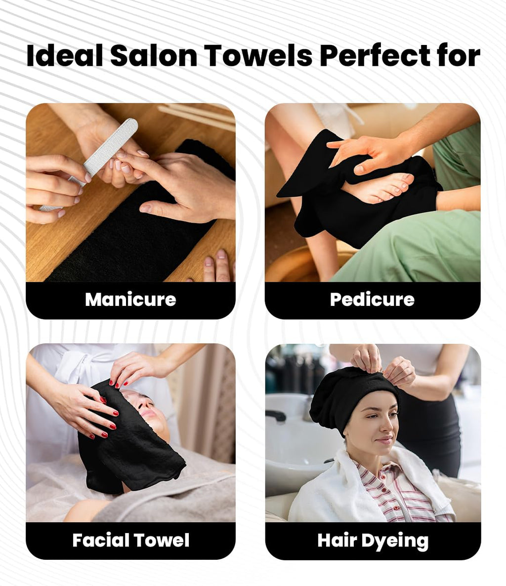 Avalon Towels Salon Towel - Pink Hand Towels Bulk Pack of 24 - 100% Cotton Absorbent Spa, Facial & Gym Towel for Working Out - 16x27 Inches (Not Bleach Proof)