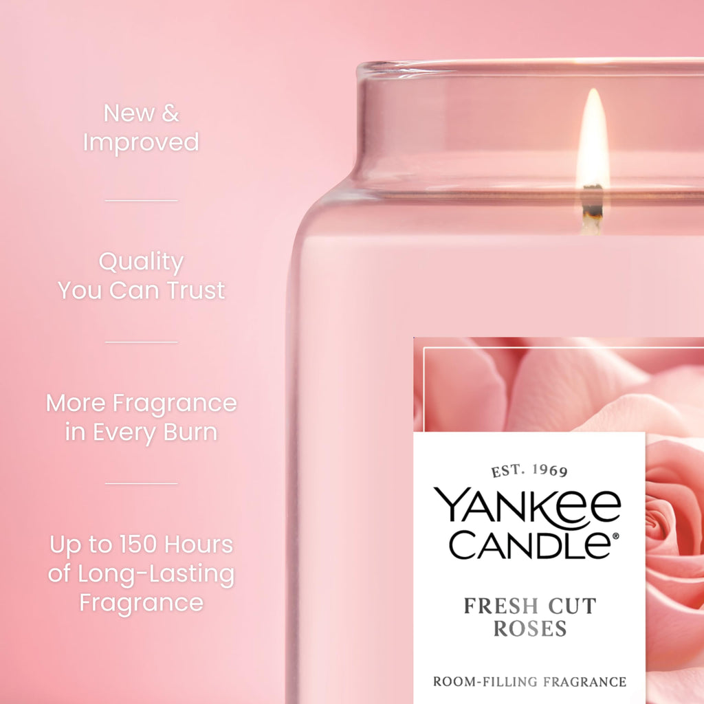 Yankee Candle Lemon Lavender Scented Candle, 22oz Large Jar with up to 150 Hour Burn Time, Giftable, Birthdays