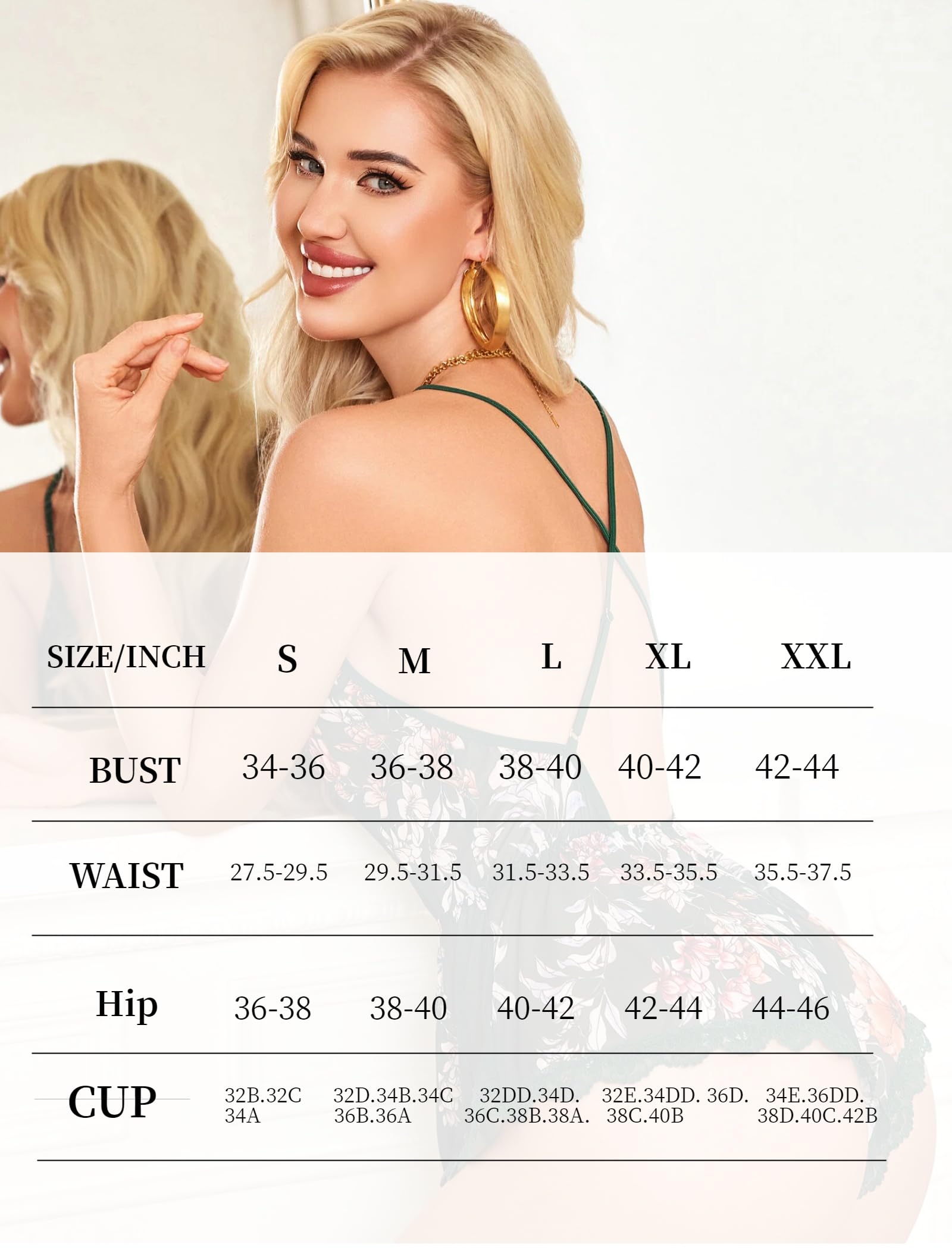 Avidlove Women's Sexy Lingerie Lightweight Floral Cami Romper Criss Cross Backless Summer Sleepwear