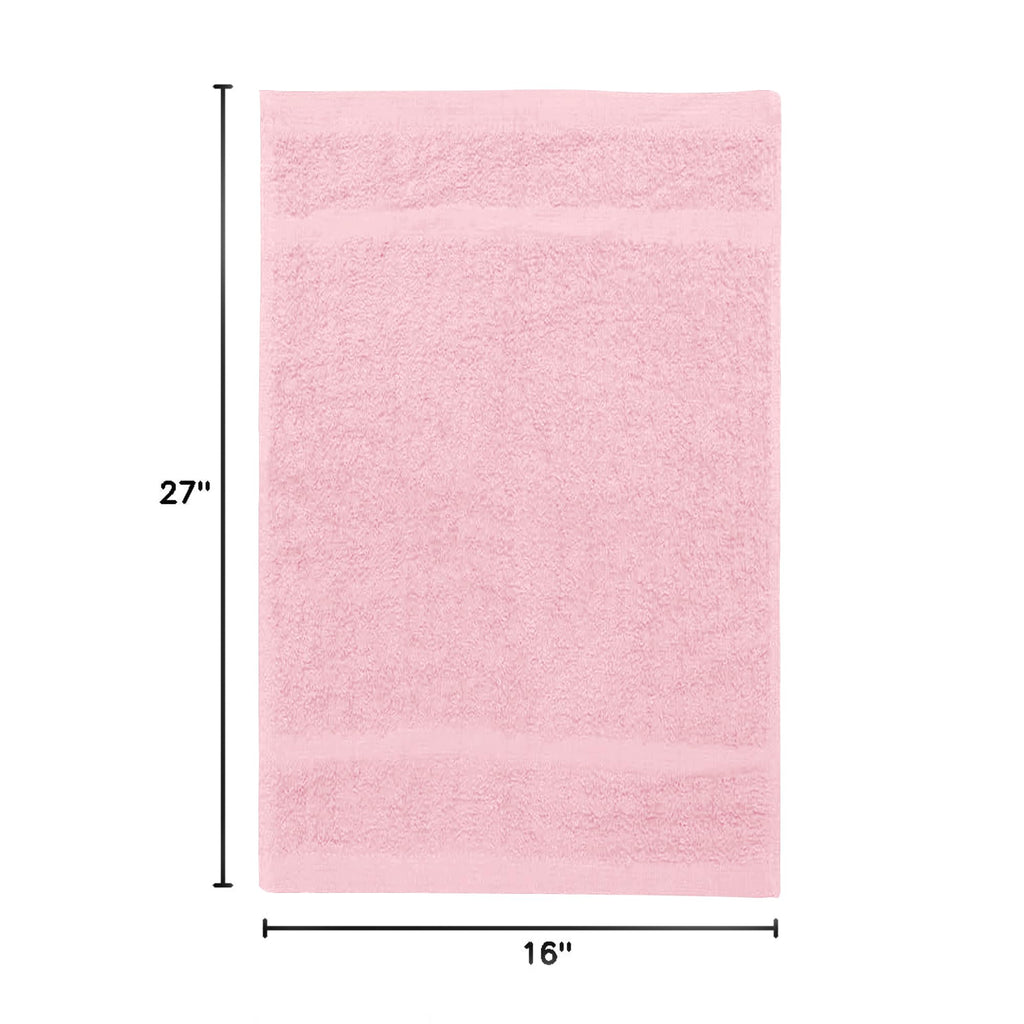 Avalon Towels Salon Towel - Pink Hand Towels Bulk Pack of 24 - 100% Cotton Absorbent Spa, Facial & Gym Towel for Working Out - 16x27 Inches (Not Bleach Proof)