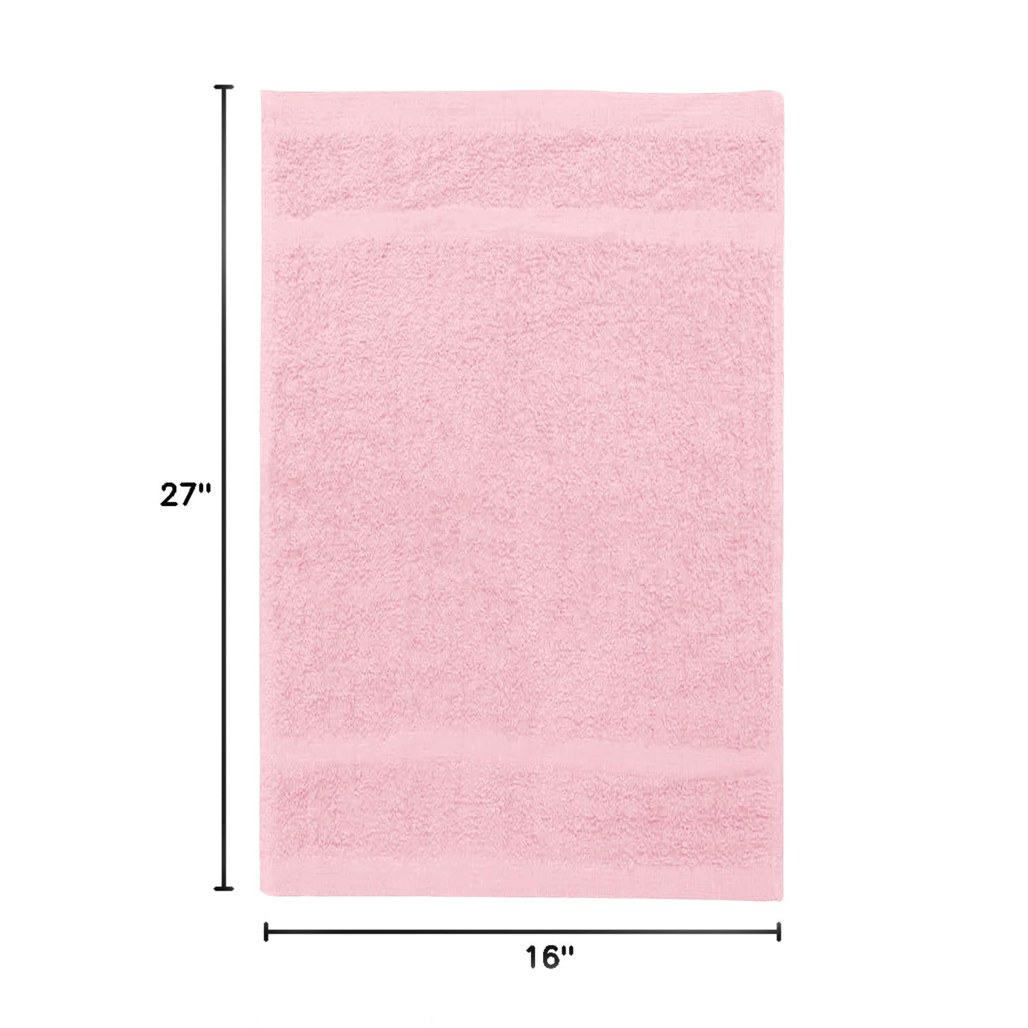 Avalon Towels Salon Towel - Pink Hand Towels Bulk Pack of 24 - 100% Cotton Absorbent Spa, Facial & Gym Towel for Working Out - 16x27 Inches (Not Bleach Proof)