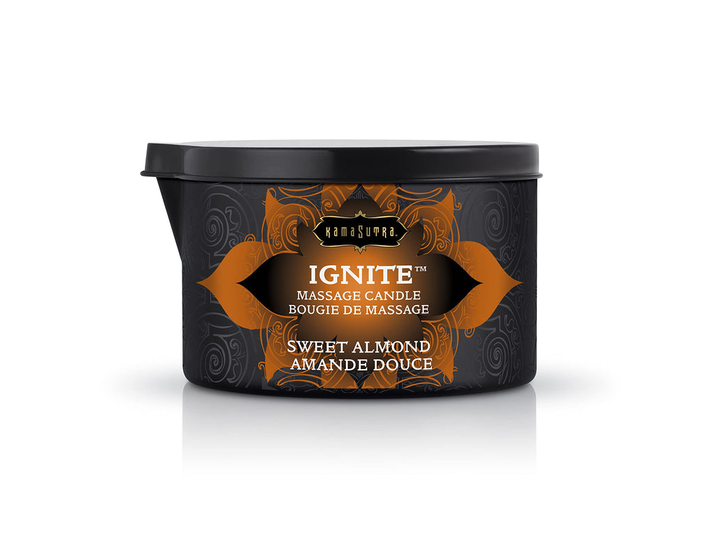 KAMA SUTRA Ignite Massage Candle - Coconut Oil and Soy Based - Island Passion Berry, 6 oz Candle Melts into a Warm Massage Oil, Couples Massage, Pour Spout Massage Candle