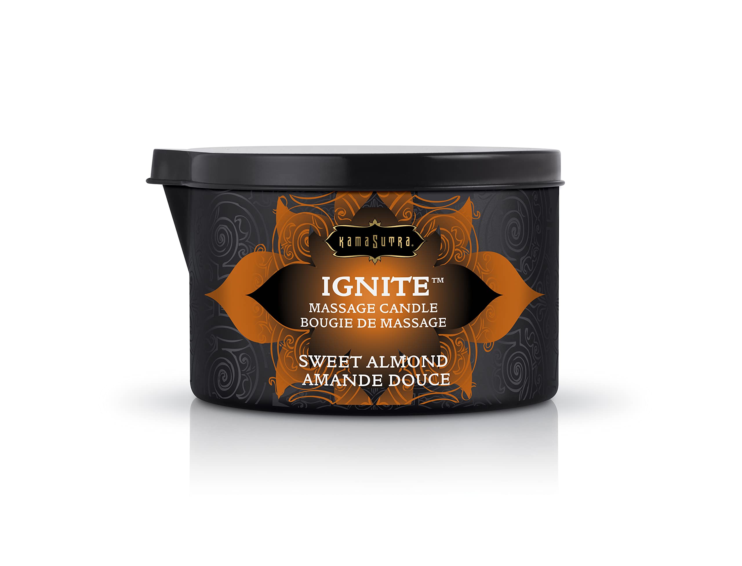 KAMA SUTRA Ignite Massage Candle - Coconut Oil and Soy Based - Island Passion Berry, 6 oz Candle Melts into a Warm Massage Oil, Couples Massage, Pour Spout Massage Candle