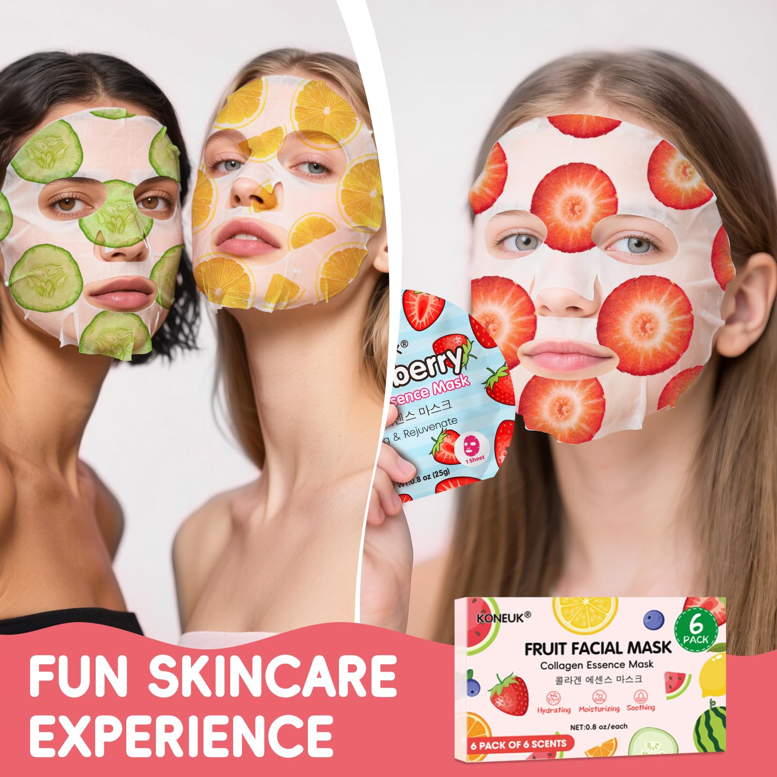 KONEUK 30 Pack Aloe Vera Hydrating Face Masks Skincare, Moisturizing & Soothing Sheet Face Mask for Skin Care, Bulk Aloe Face Masks for After Sun Skin Care, Spa Party Gifts for Women