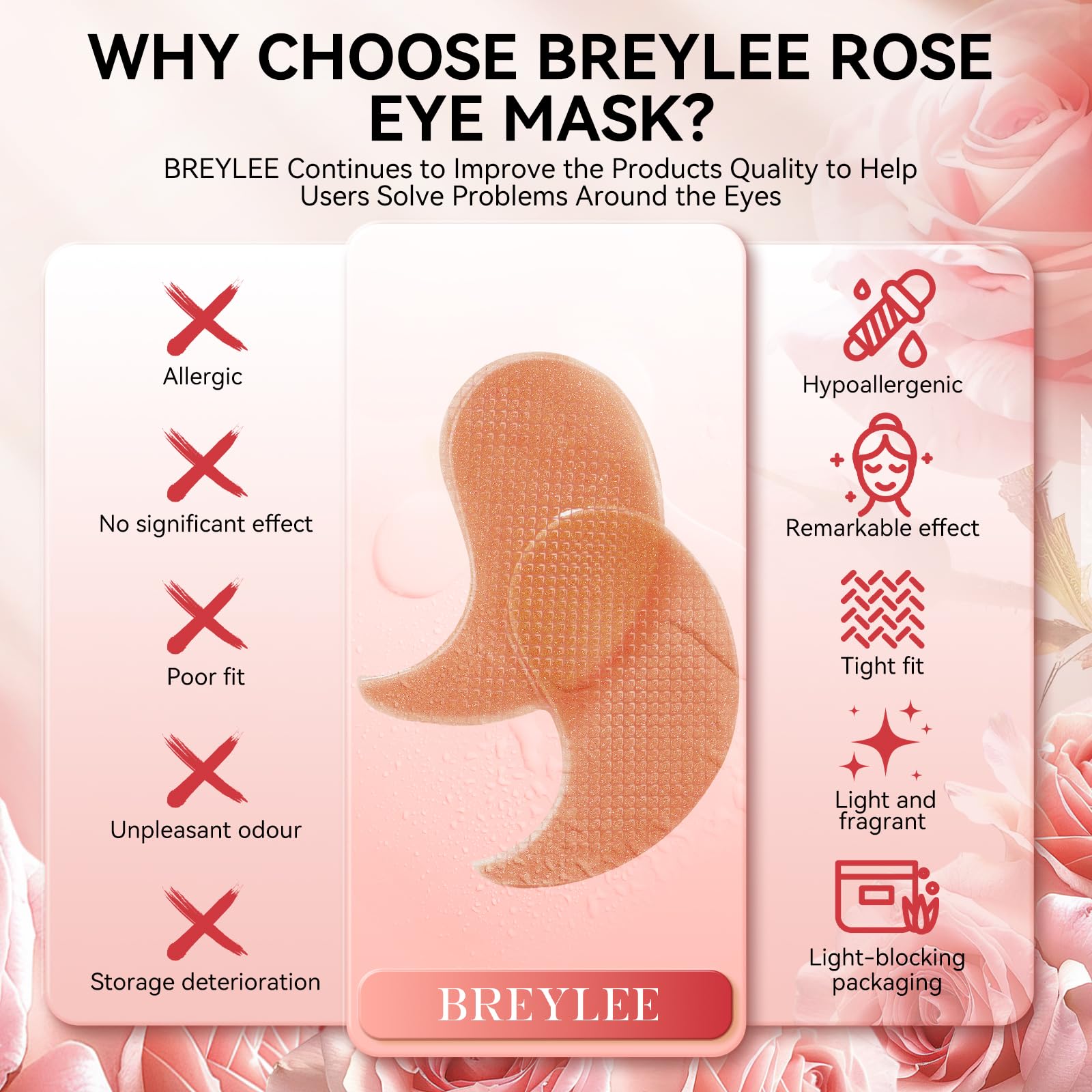 BREYLEE Aloe Vera Eye Masks– 60 Pcs - Puffy Eyes and Dark Circles Treatments – Look Younger and Reduce Wrinkles and Fine Lines Undereye, Improve and Firm eye Skin - Pure Natural Material Extraction