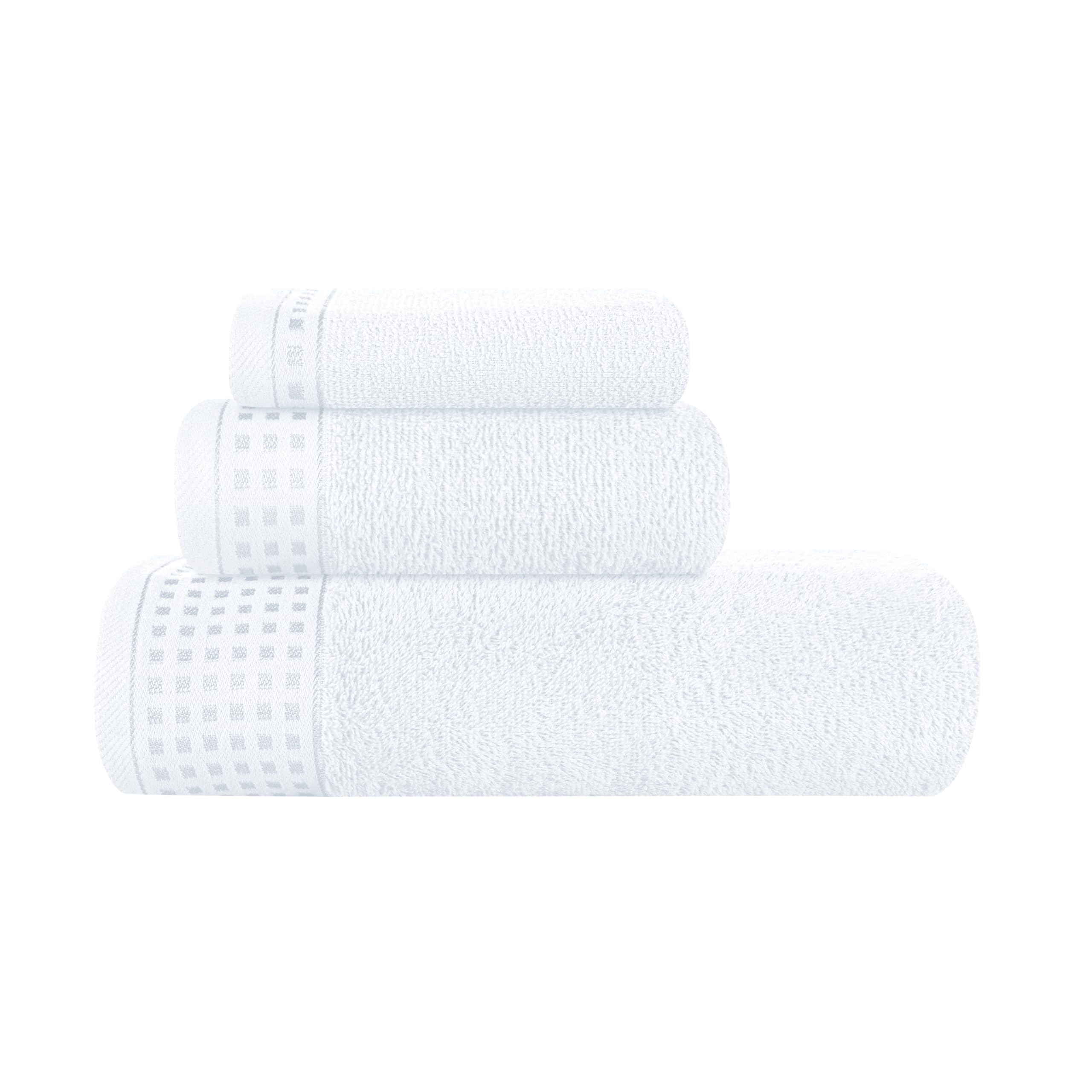 GLAMBURG 100% Cotton Ultra Soft 6 Pack Towel Set, Contains 2 Bath Towels 28x55 Inches, 2 Hand Towels 16x24 Inches & 2 Wash Coths 12x12 Inches, Compact Absorbent Lightweight & Quickdry - Pink