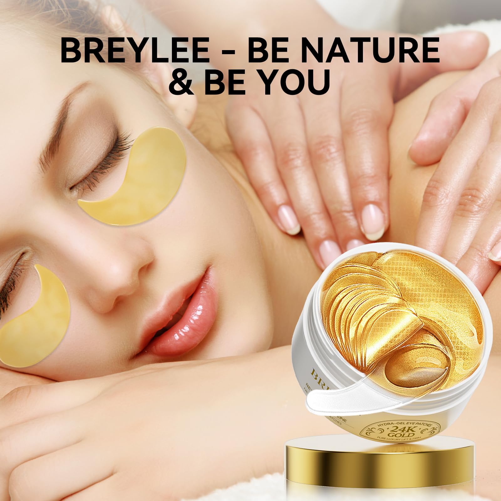 BREYLEE Aloe Vera Eye Masks– 60 Pcs - Puffy Eyes and Dark Circles Treatments – Look Younger and Reduce Wrinkles and Fine Lines Undereye, Improve and Firm eye Skin - Pure Natural Material Extraction
