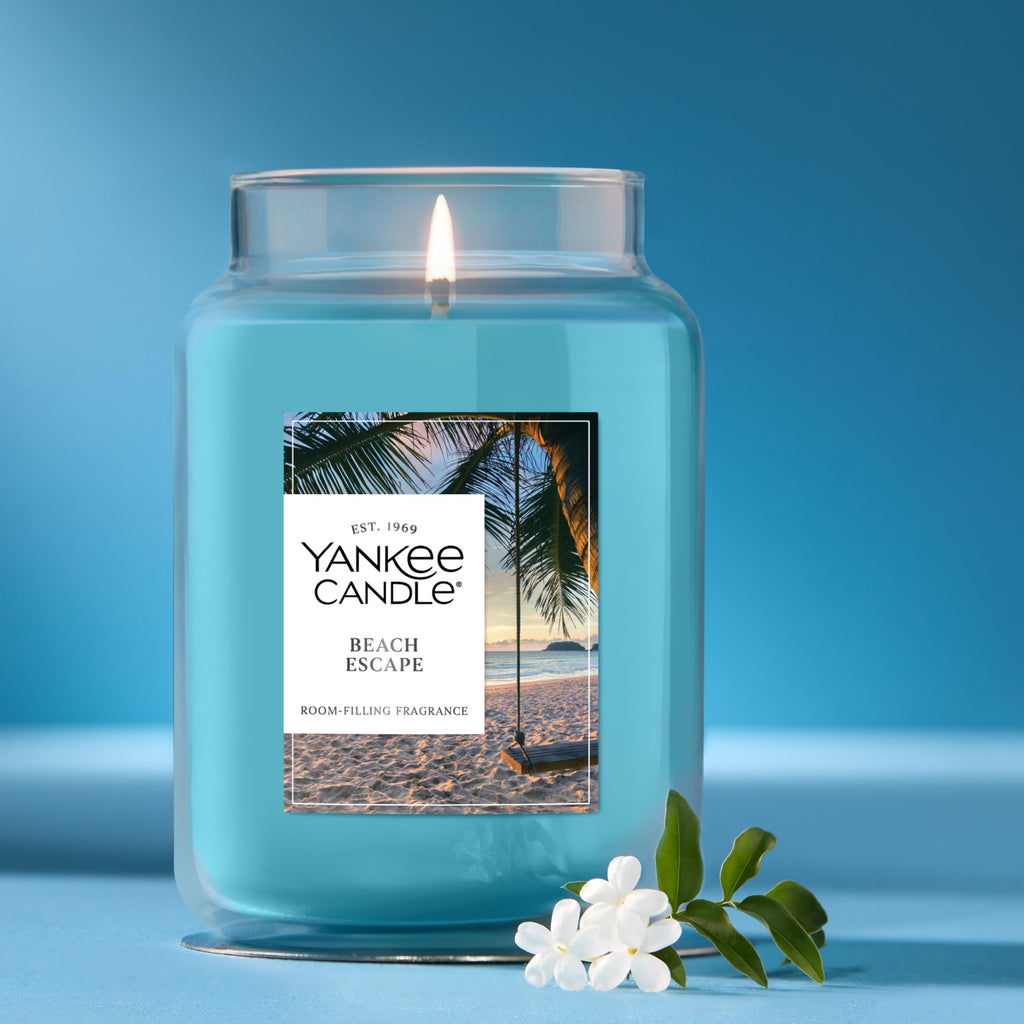 Yankee Candle Mid Summer's Night, Scented Candle, 22oz Large Jar with up to 150 Hour Burn, Giftable