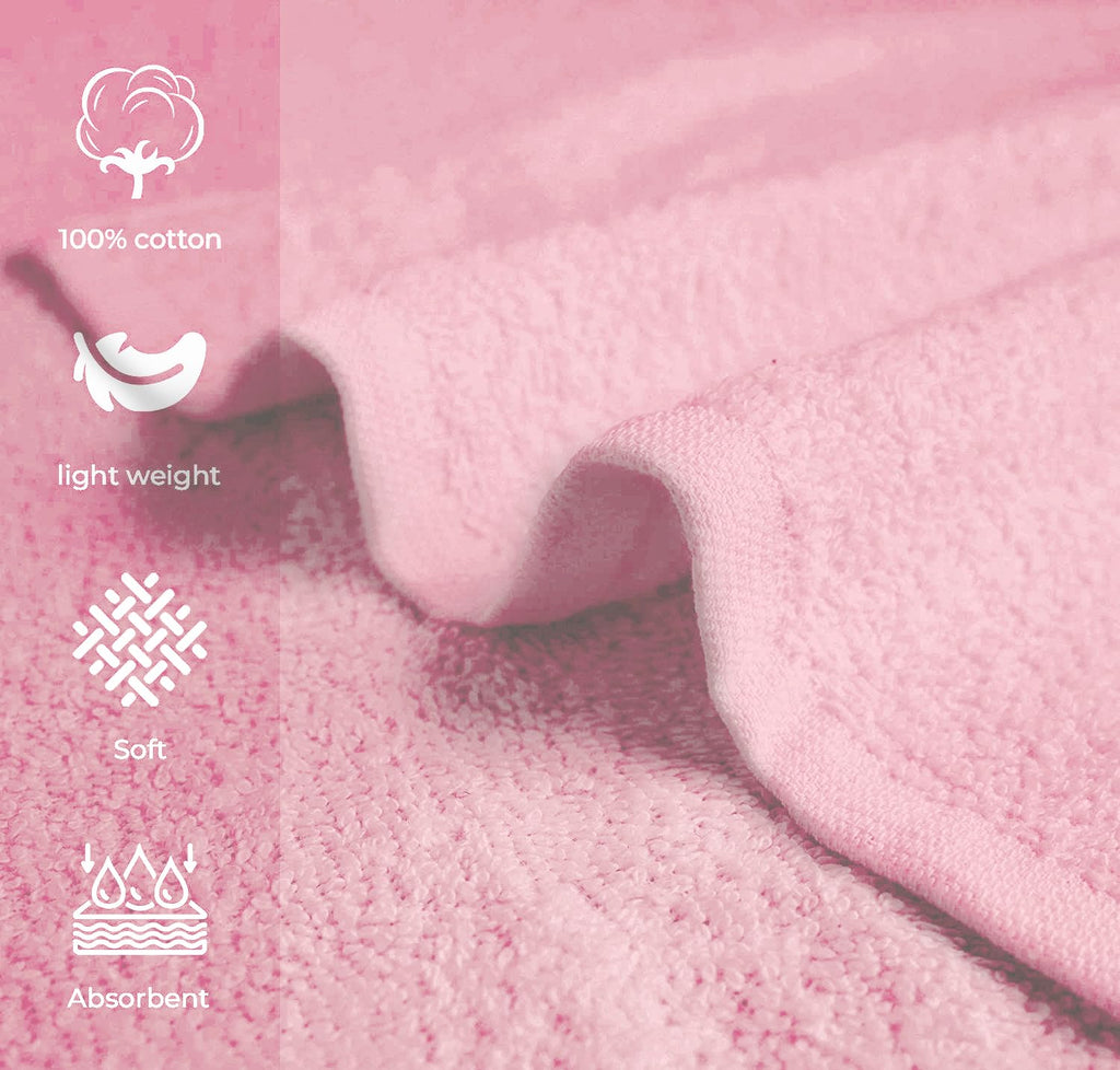 Avalon Towels Salon Towel - Pink Hand Towels Bulk Pack of 24 - 100% Cotton Absorbent Spa, Facial & Gym Towel for Working Out - 16x27 Inches (Not Bleach Proof)