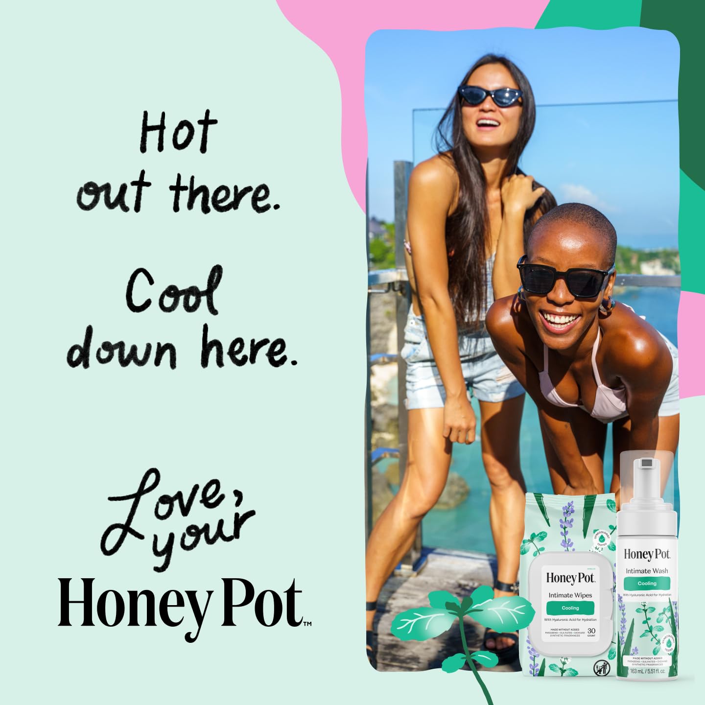 The Honey Pot Company - Feminine Wash - Herbal Infused - Sensitive Skin Types - PH Balanced Plant Based Hygiene Products - Sensitive w/Rosewater - 5.51 Fluid Oz.