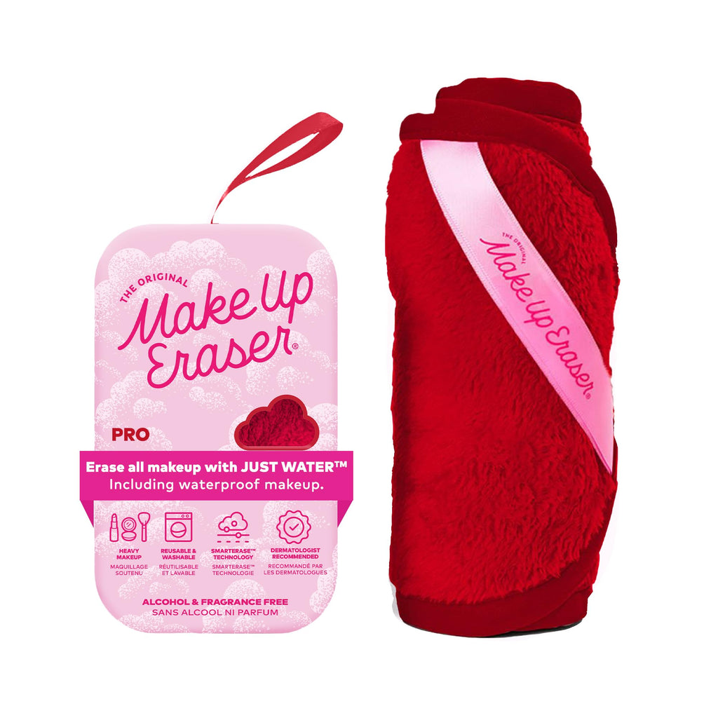 The Original MakeUp Eraser PRO, Effortlessly Remove All Makeup Using Only Water, Including Waterproof Mascara, Eyeliner, Foundation, Lipstick, Sunscreen,and More! Original Pink, 1ct.