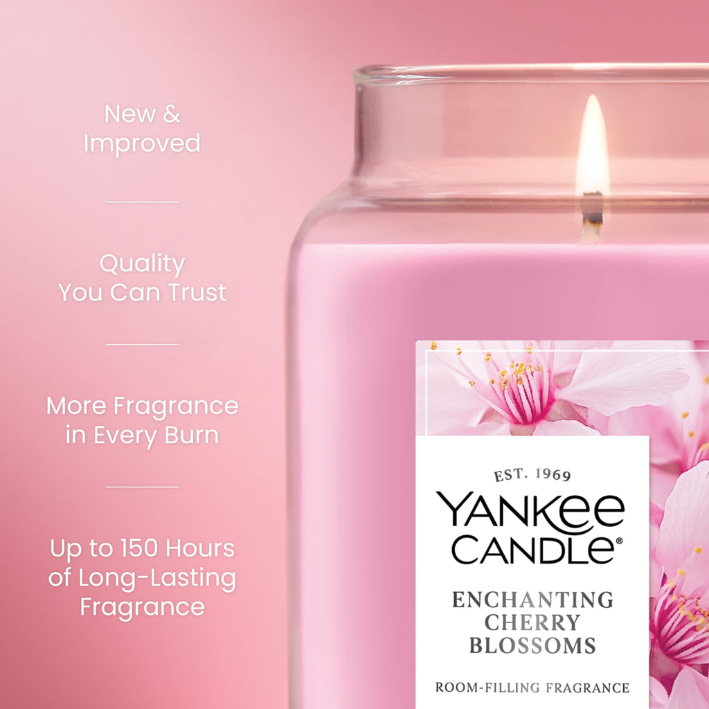 Yankee Candle Lemon Lavender Scented Candle, 22oz Large Jar with up to 150 Hour Burn Time, Giftable, Birthdays