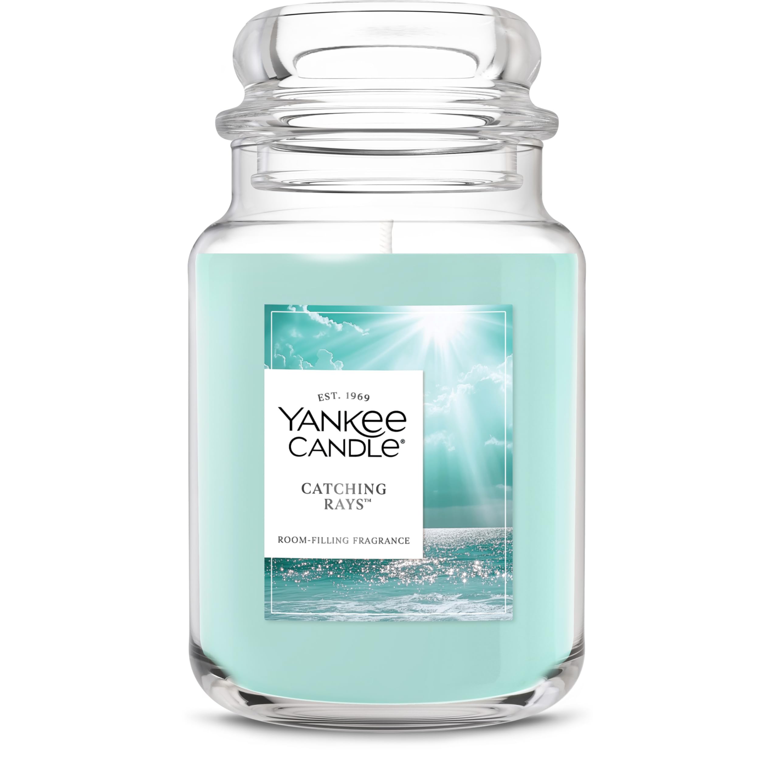 Yankee Candle Mid Summer's Night, Scented Candle, 22oz Large Jar with up to 150 Hour Burn, Giftable