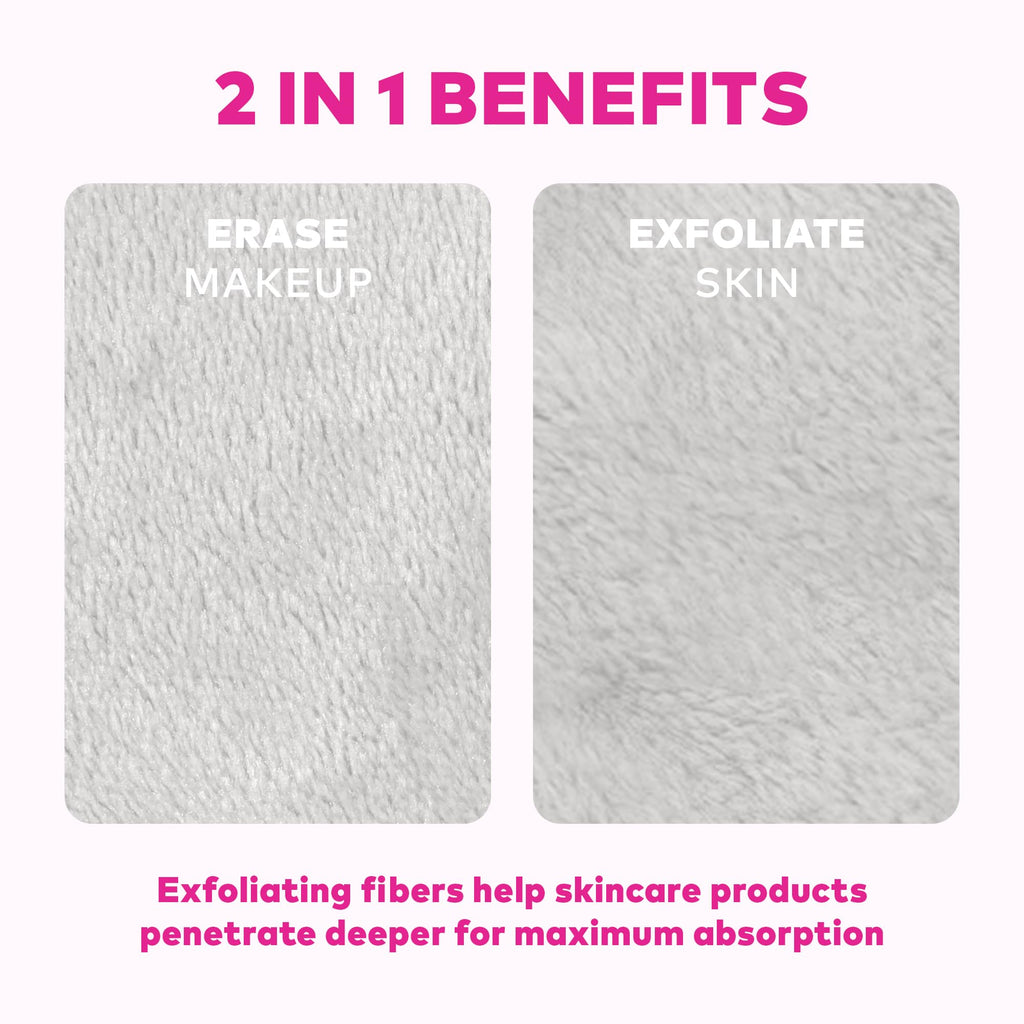 The Original MakeUp Eraser 7-Day Set, Erase All Makeup with Just Water, Including Waterproof Mascara, Eyeliner, Foundation, Lipstick, Sunscreen, and More! Seashells, 7ct.