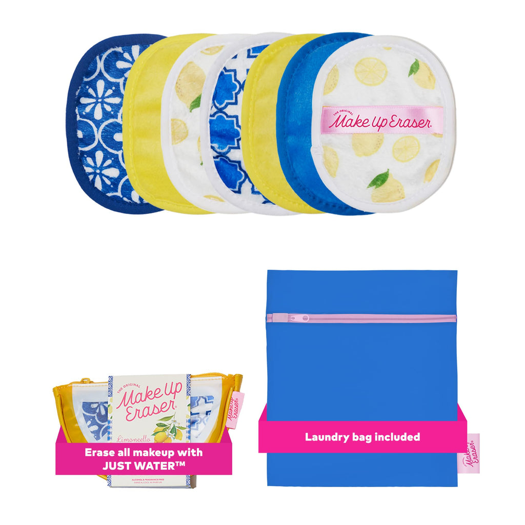 The Original MakeUp Eraser 7-Day Set, Erase All Makeup with Just Water, Including Waterproof Mascara, Eyeliner, Foundation, Lipstick, Sunscreen, and More! Seashells, 7ct.