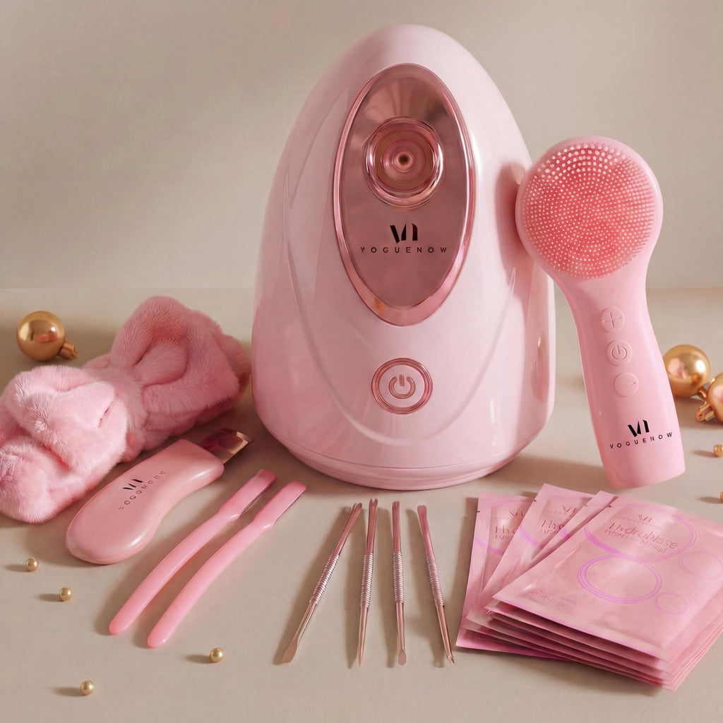Facial Steamer Spa Kit with Complimentary 17 Skin Care Tools | Face Steamer for Facial Deep Cleaning with Towel Warmer & Humidifier Mode| Self Care Gifts for Women, Spa Gifts, Birthday Gifts for Women