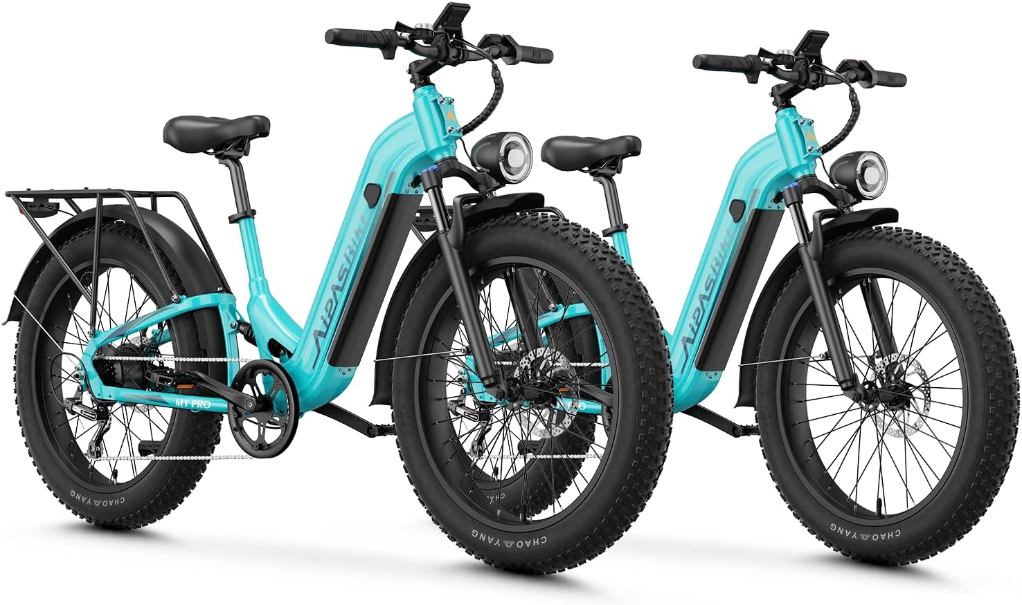 Aipas M1 Pro Electric Bike, 1800W Peak Motor Electric Bike for Adults, 26'' x 4.0'' Fat Tire Ebike, 48V 17.5Ah Electric Mountain Bike, 36MPH, 85 Miles Electric Bicycle, 7 Speed, 110NM with Rear Basket