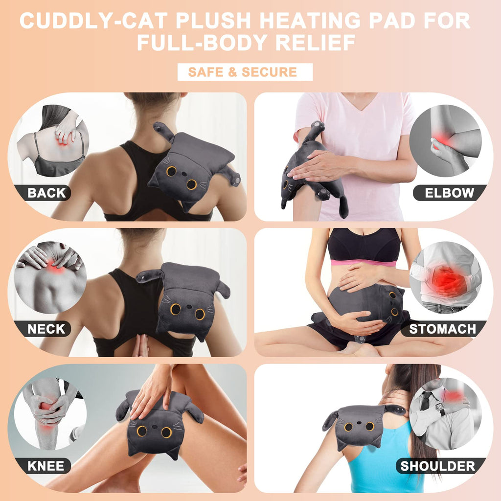 Microwavable Heating Pads for Cramps, Cute Microwave Heating Pad Period Cramps Pain Relief for Women & Girls, Stuffed Animals Moist Heat Pad for Menstrual-Washable Heat Pack (Purple Axolotl)